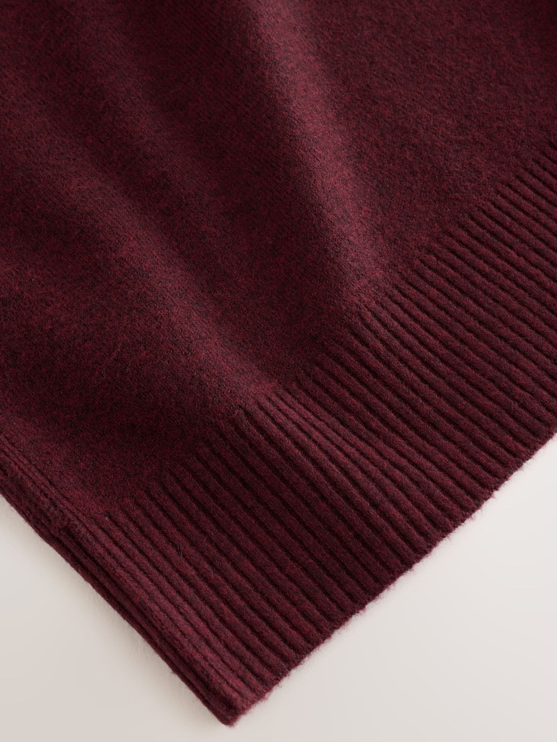 Supersoft V-Neck Long Sleeve Jumper - Burgundy Red - Regular - SIP Still Life