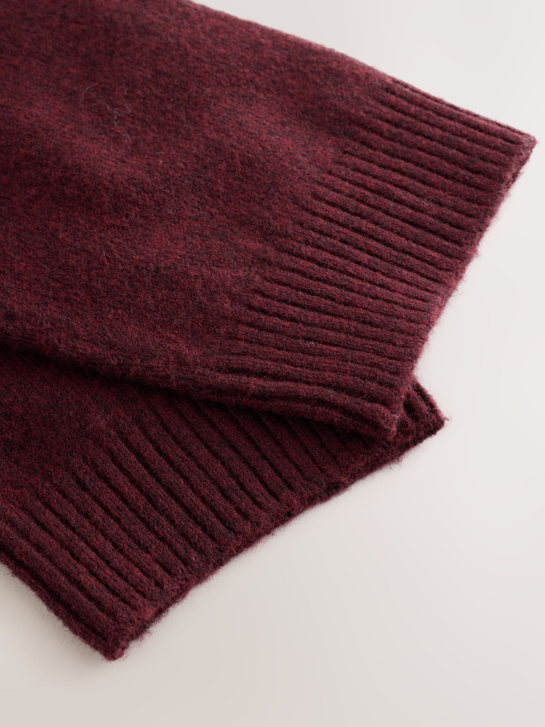 Supersoft V-Neck Long Sleeve Jumper - Burgundy Red - Regular - SIP Still Life
