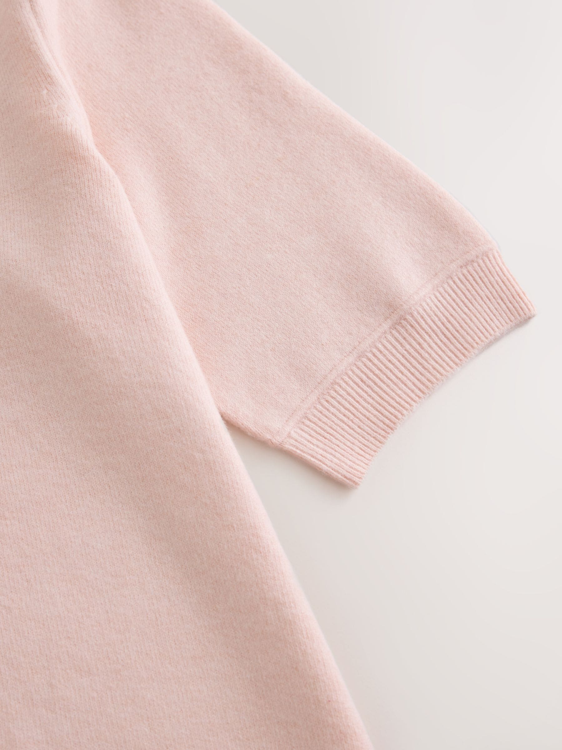 Supersoft Short Sleeve Knitted T-Shirt - Light Pink - Regular - SIP Still Life