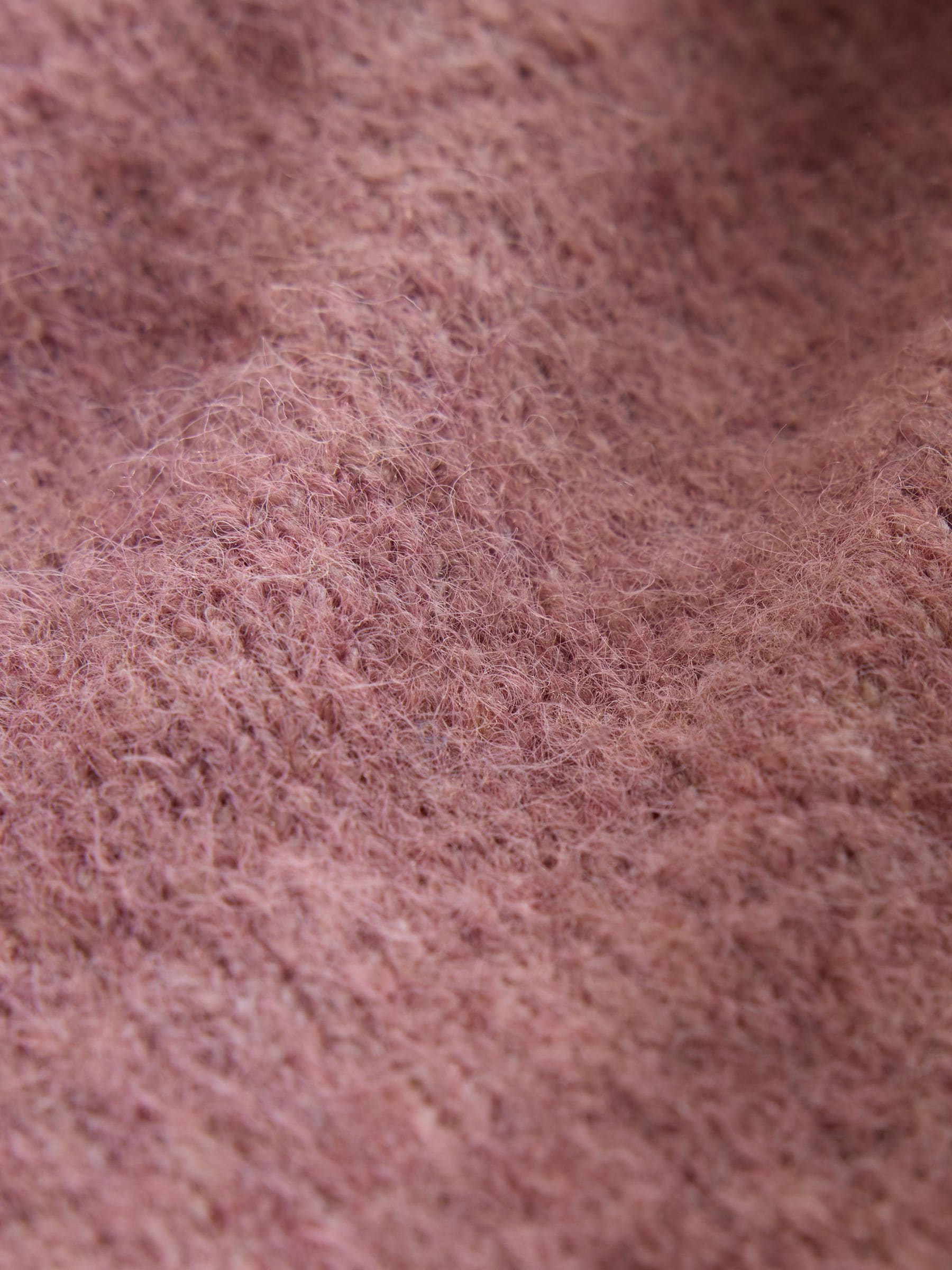 Long Sleeve Crew Neck Knitted Jumper With Wool - Mauve Pink - Regular - SIP Still Life
