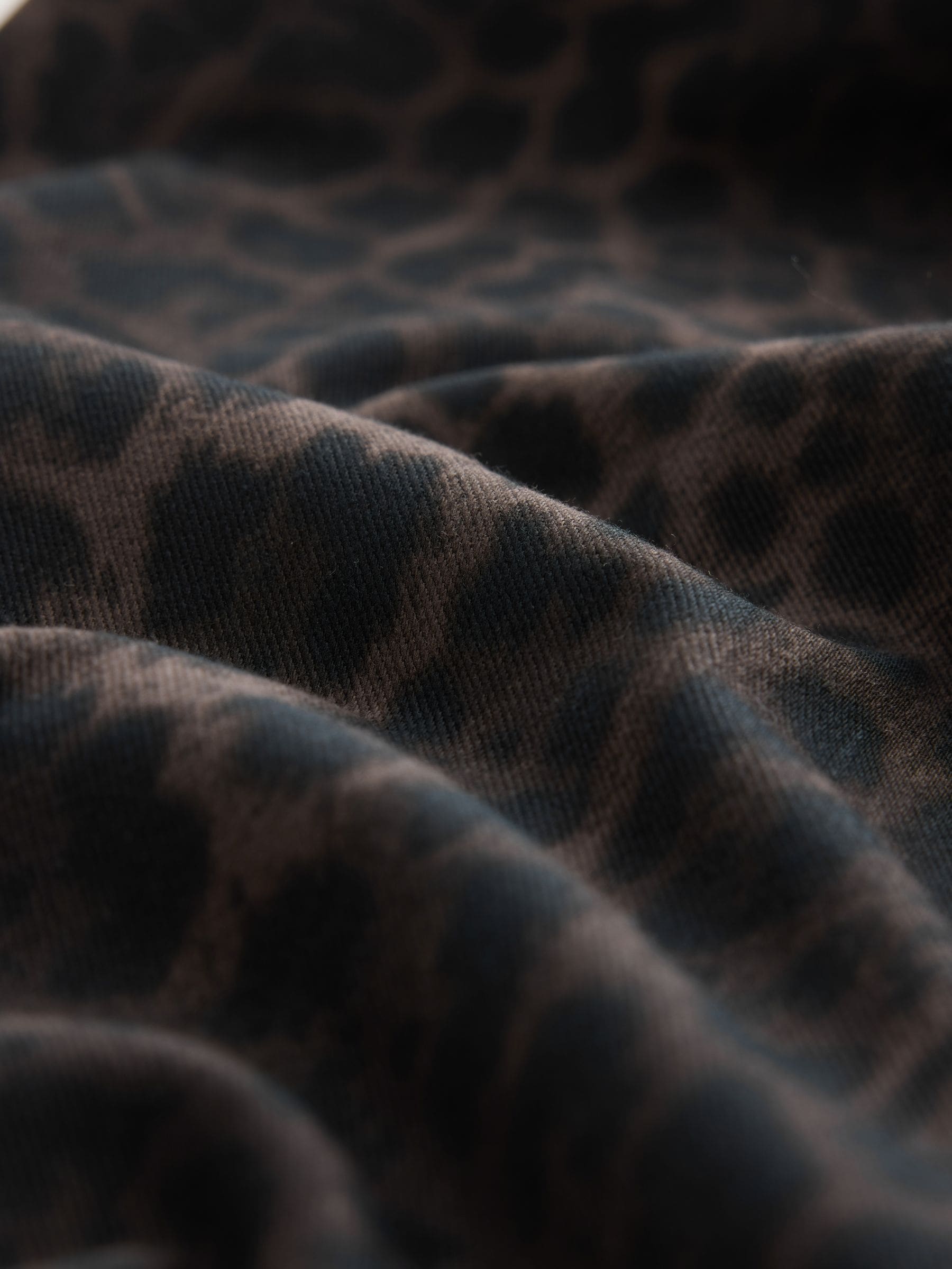 Jersey Denim Wide Leg Trousers - Leopard - Regular - SIP Still Life