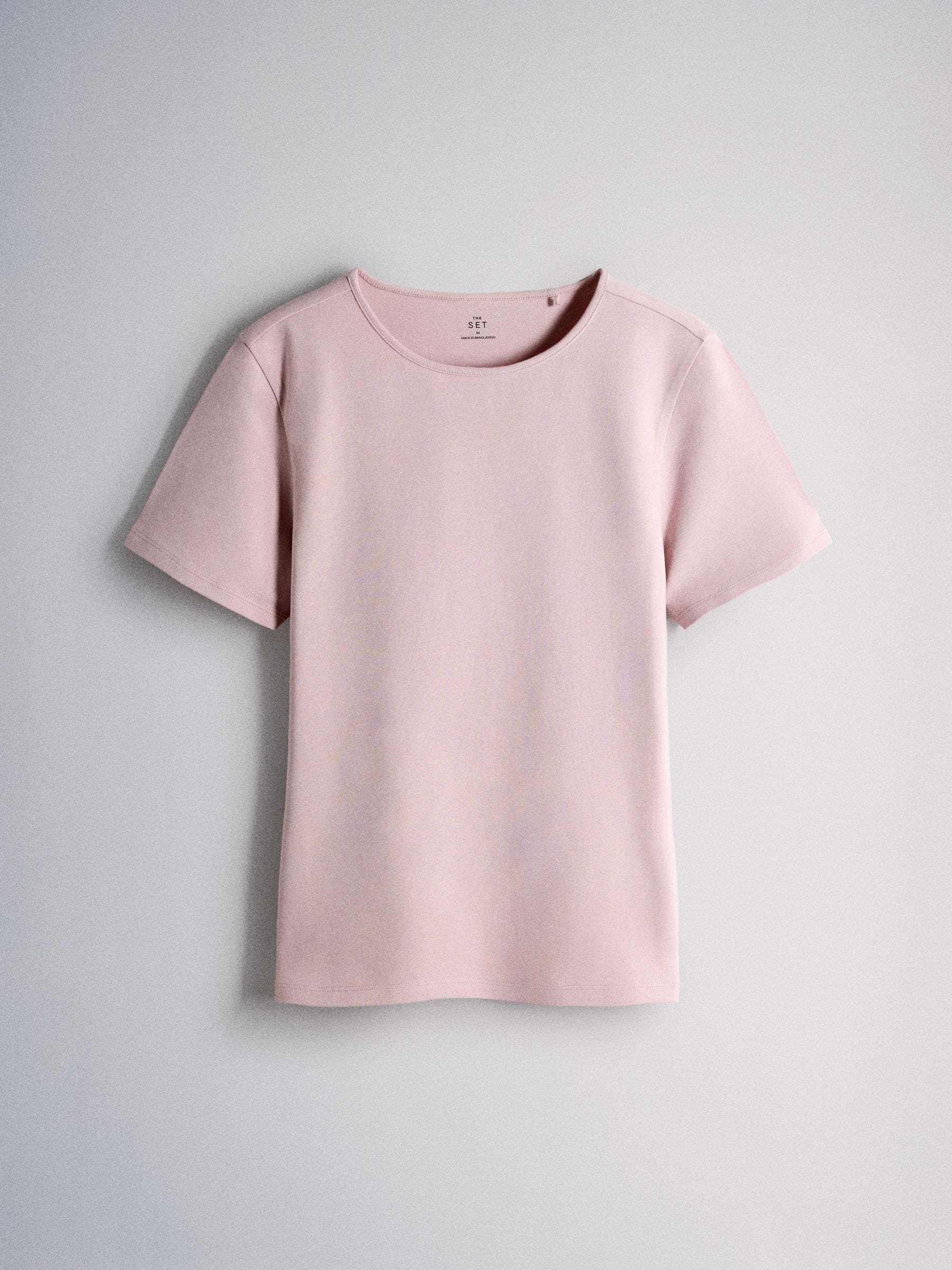 The Set 5 Pack Short Sleeve Skinny Fit Crew Neck T-Shirts - Navy Blue/Pink/Burgundy Red/Grey - Regular - SIP Still Life