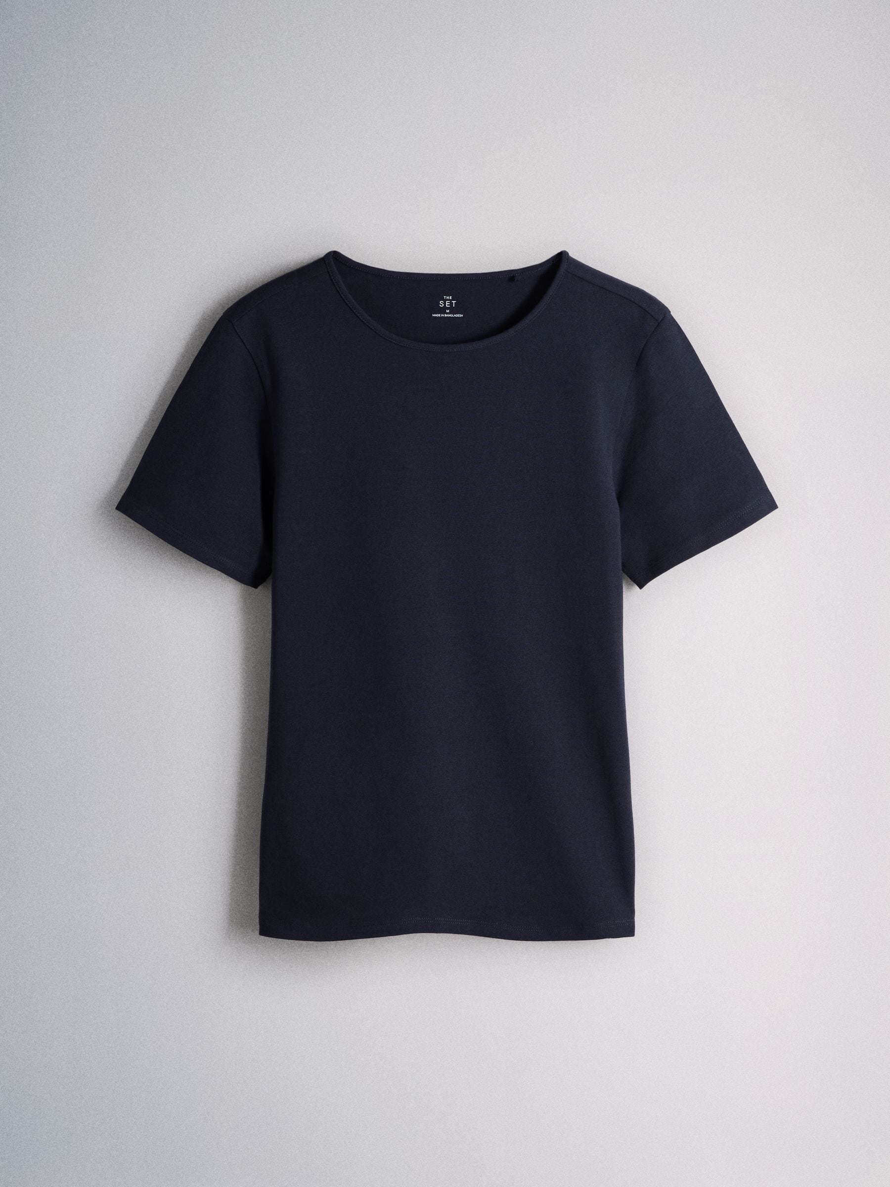 The Set 5 Pack Short Sleeve Skinny Fit Crew Neck T-Shirts - Navy Blue/Pink/Burgundy Red/Grey - Regular - SIP Still Life
