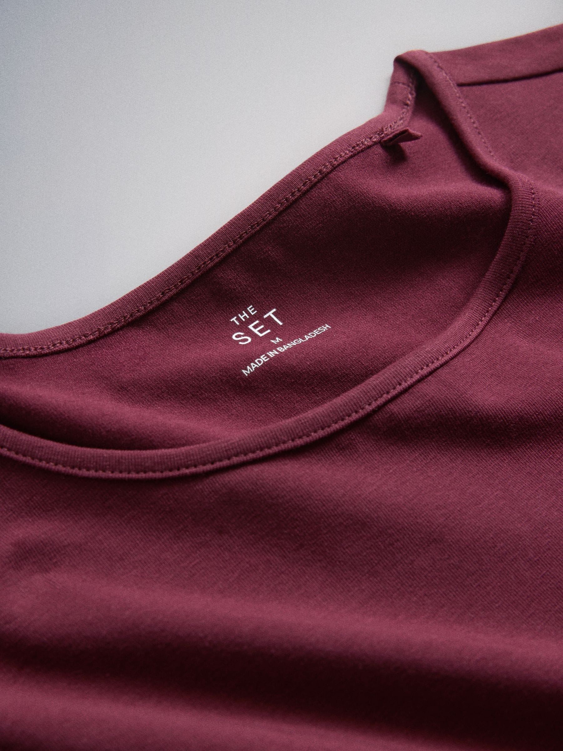 The Set 5 Pack Short Sleeve Skinny Fit Crew Neck T-Shirts - Navy Blue/Pink/Burgundy Red/Grey - Regular - SIP Still Life