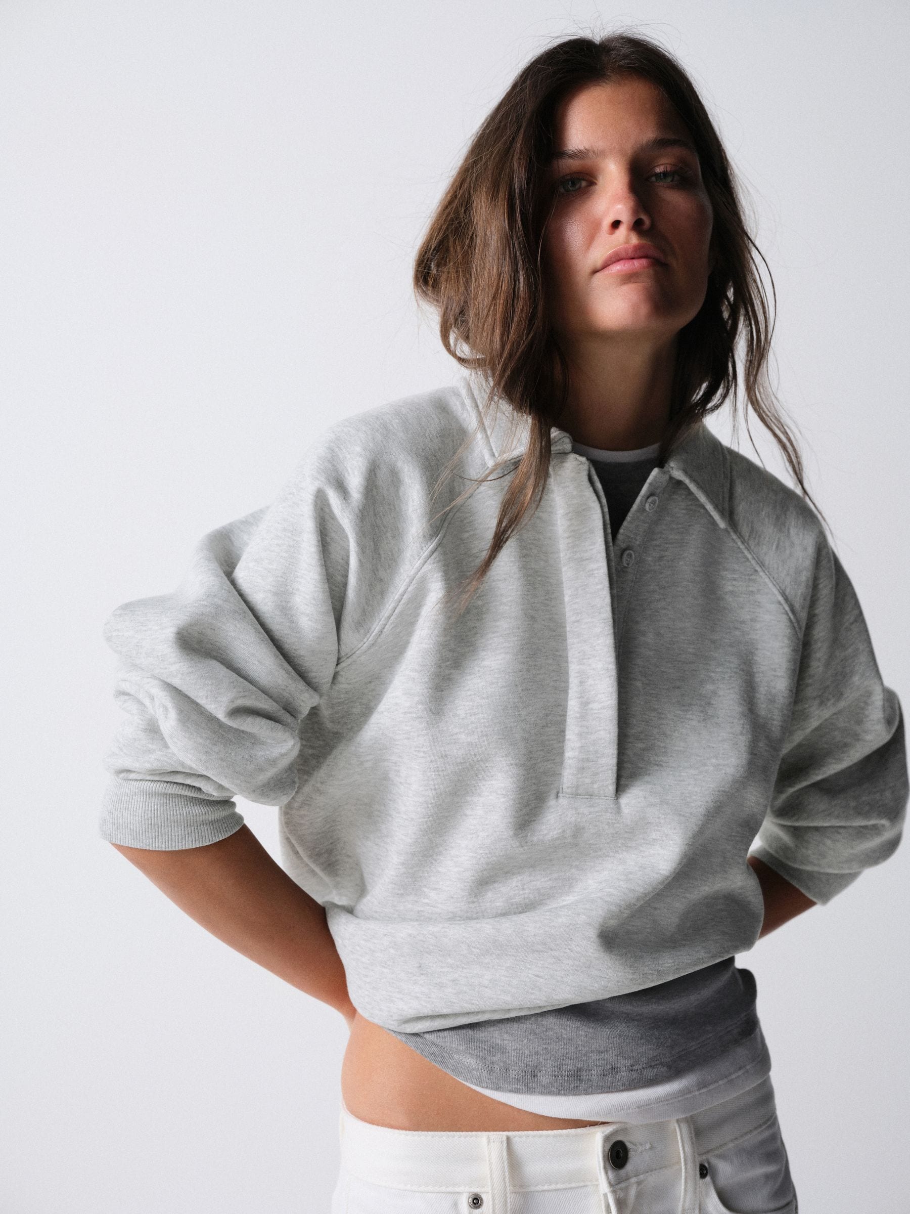 The Set 2 Pack Rugby Sweatshirts - Berry Pink/Grey Marl - Regular - SIP Worn