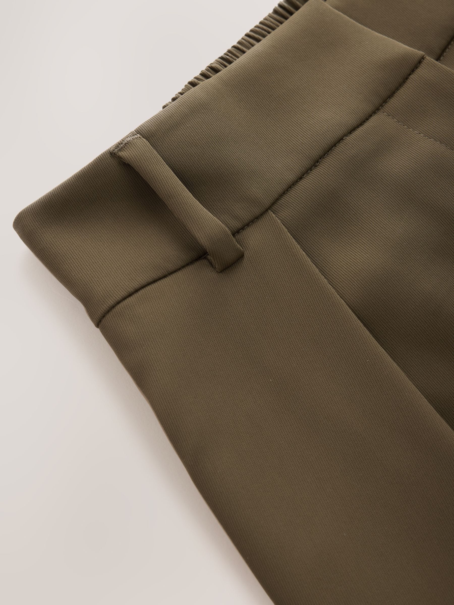 Elastic Back Wide Leg Trousers - Olive Green - Regular - SIP Still Life