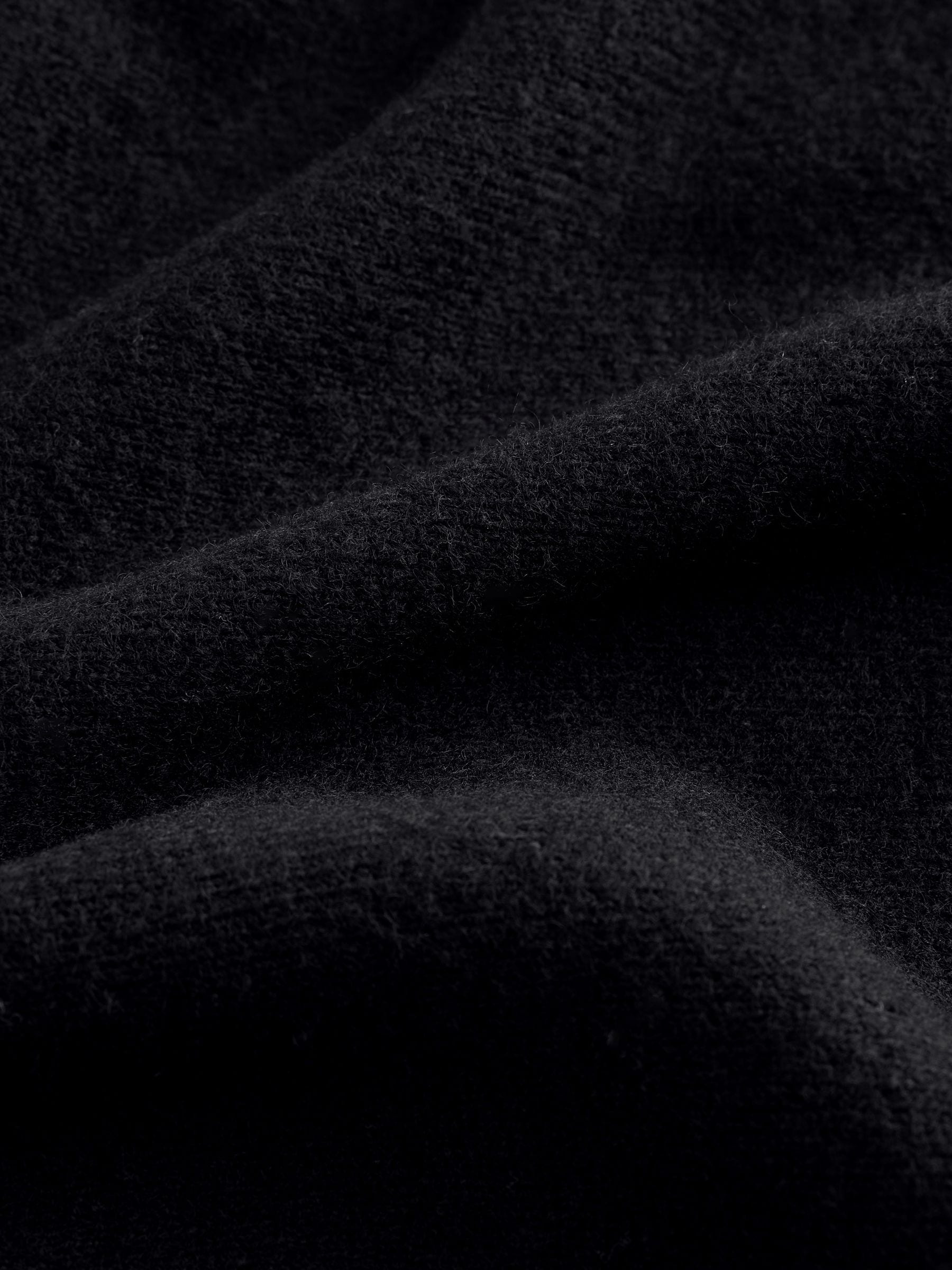 Supersoft V-Neck Long Sleeve Jumper - Black - Regular - SIP Still Life