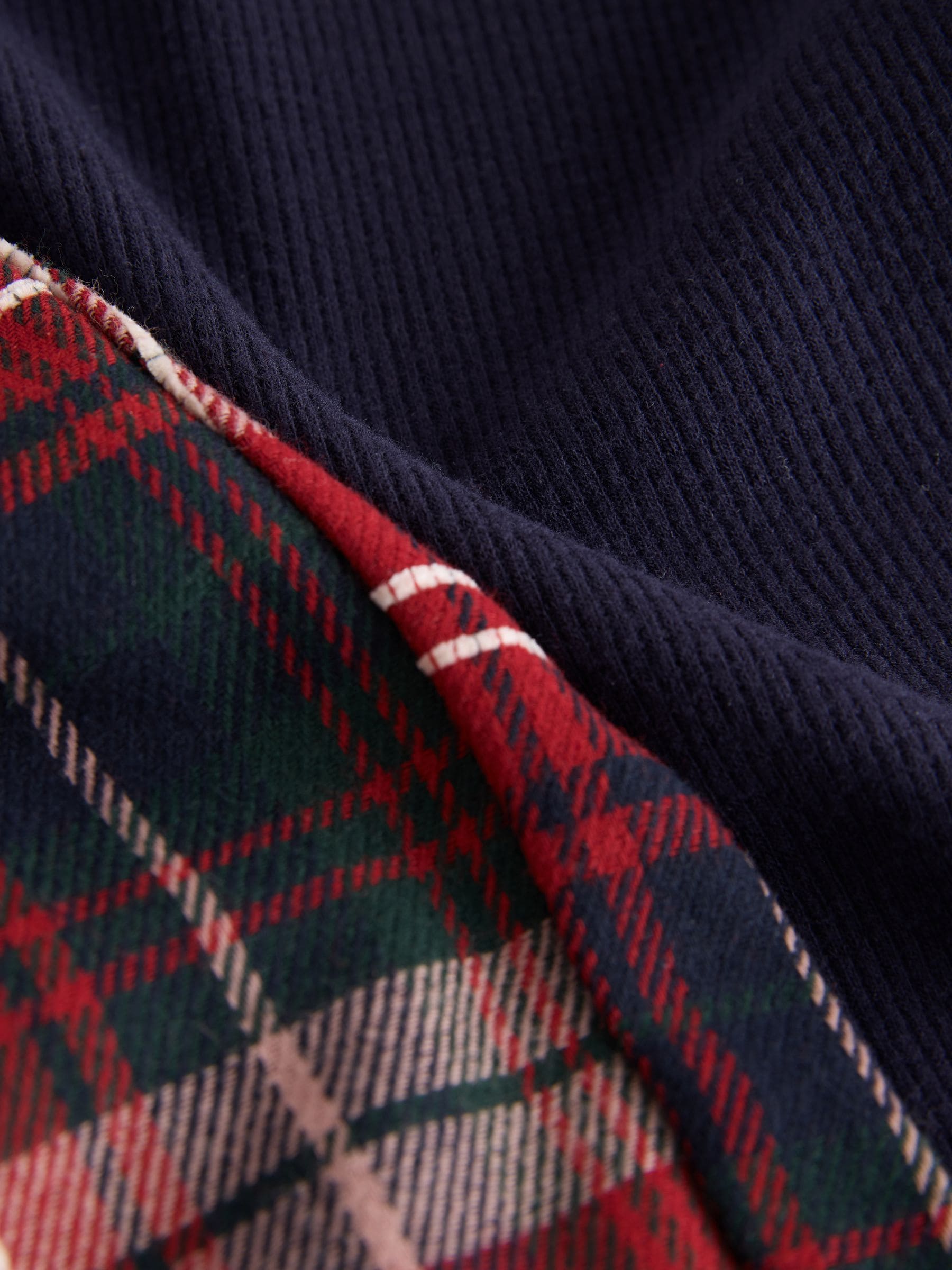 Matching Family Christmas Henley Pyjamas - Red/Navy - Regular - SIP Still Life