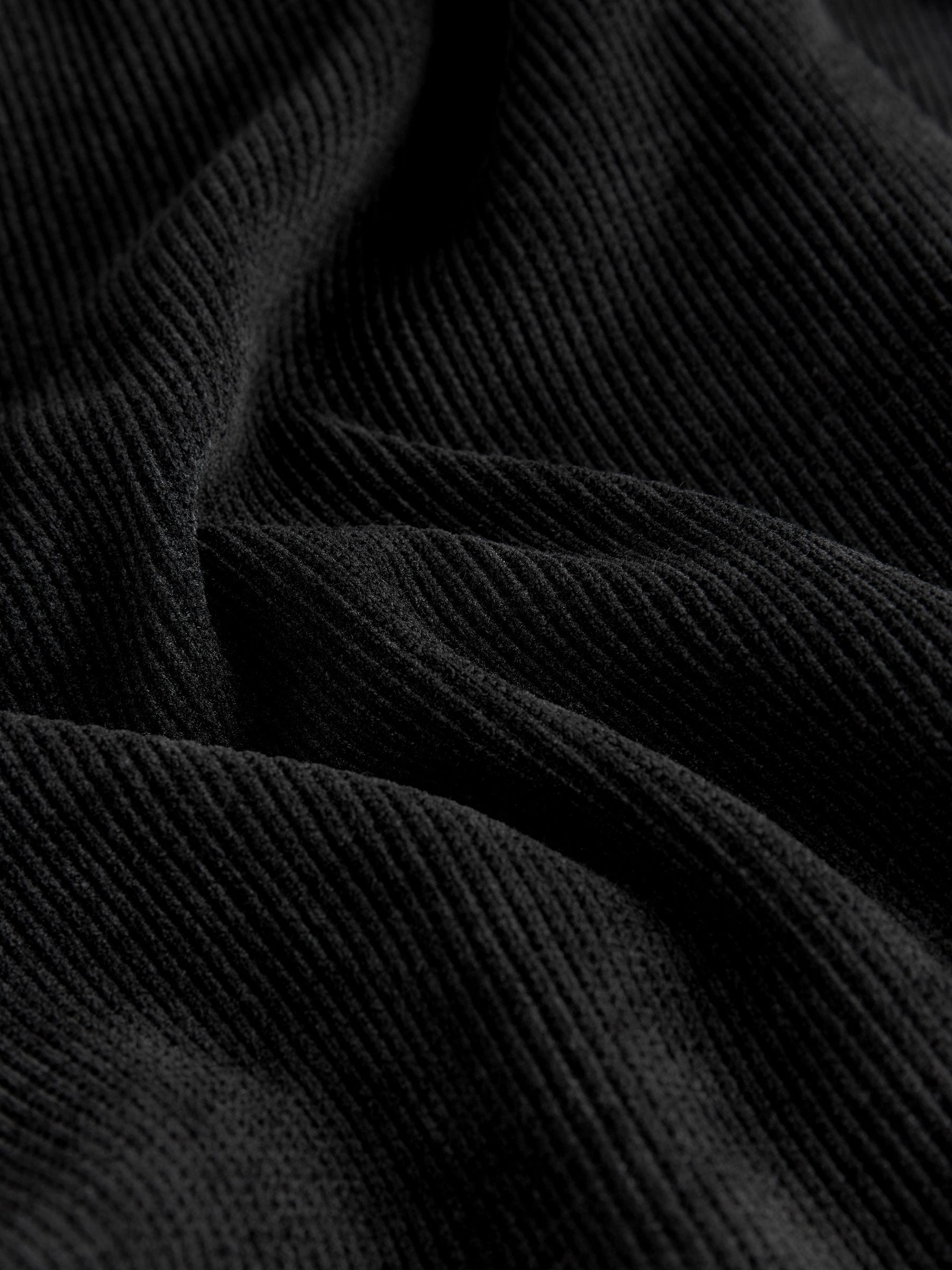 Wide Leg Soft Cord Trousers - Fine Black - Regular - SIP Still Life
