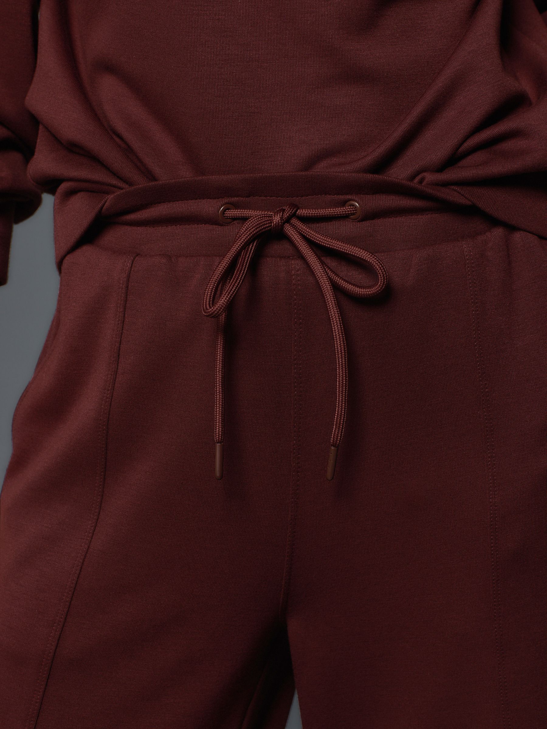Wide Leg Joggers - Burgundy Red - Petite - Location Worn