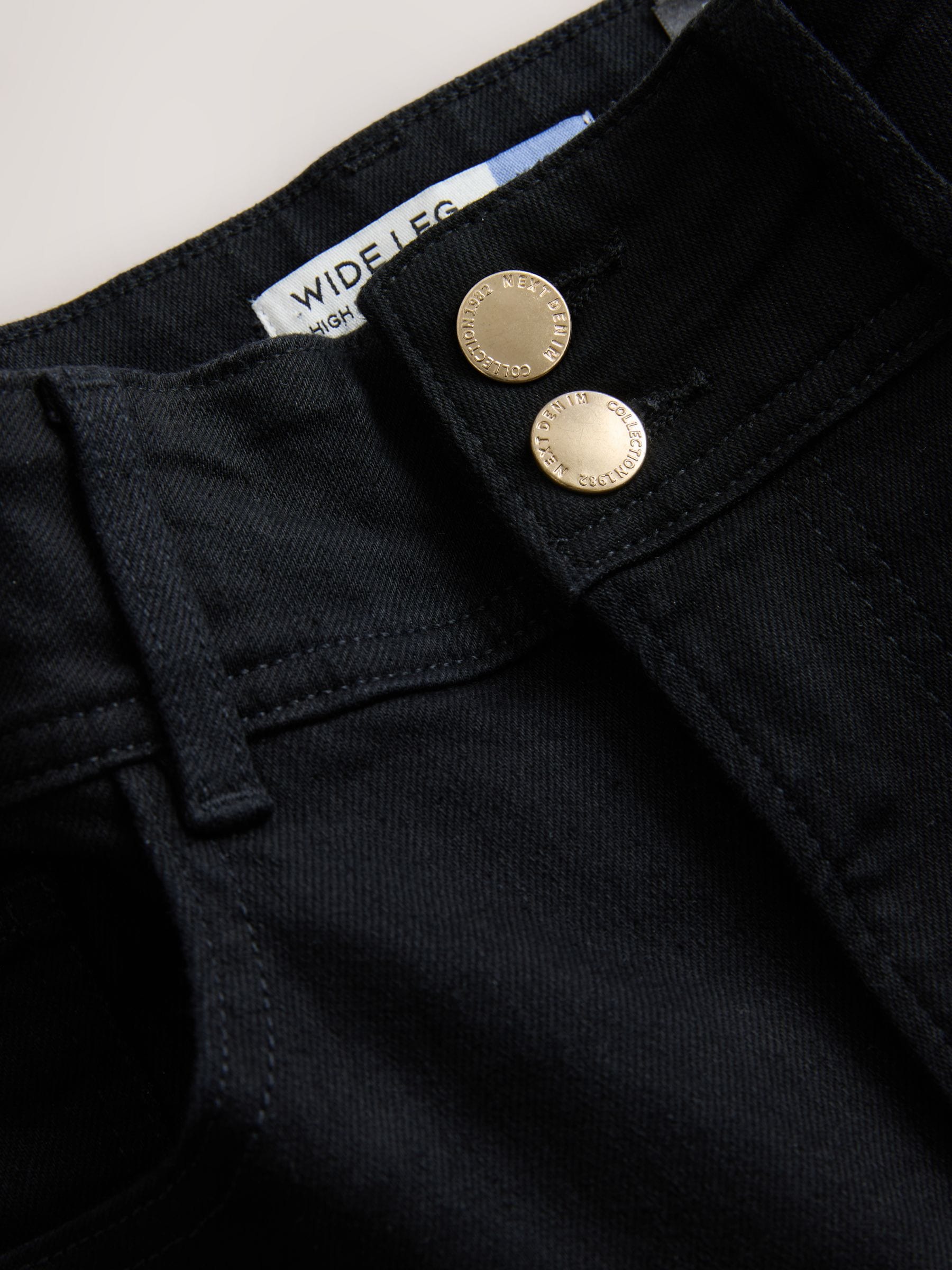 High Rise Stretch Wide Leg Jeans - Black - Regular - SIP Still Life