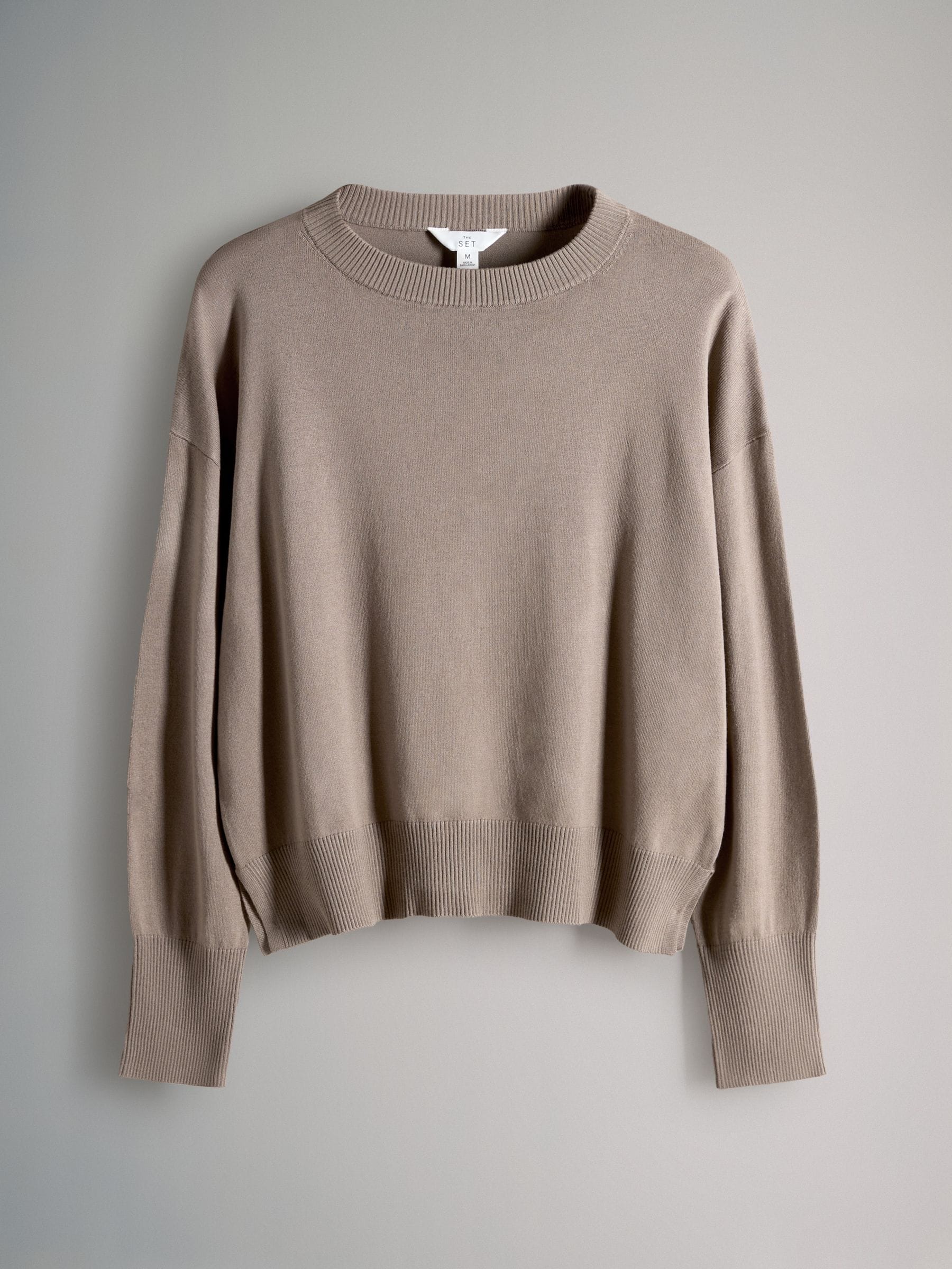 The Set Fine Knitted Crew Neck Jumpers - Black/Brown/Neutral - 3 Pack - SIP Still Life