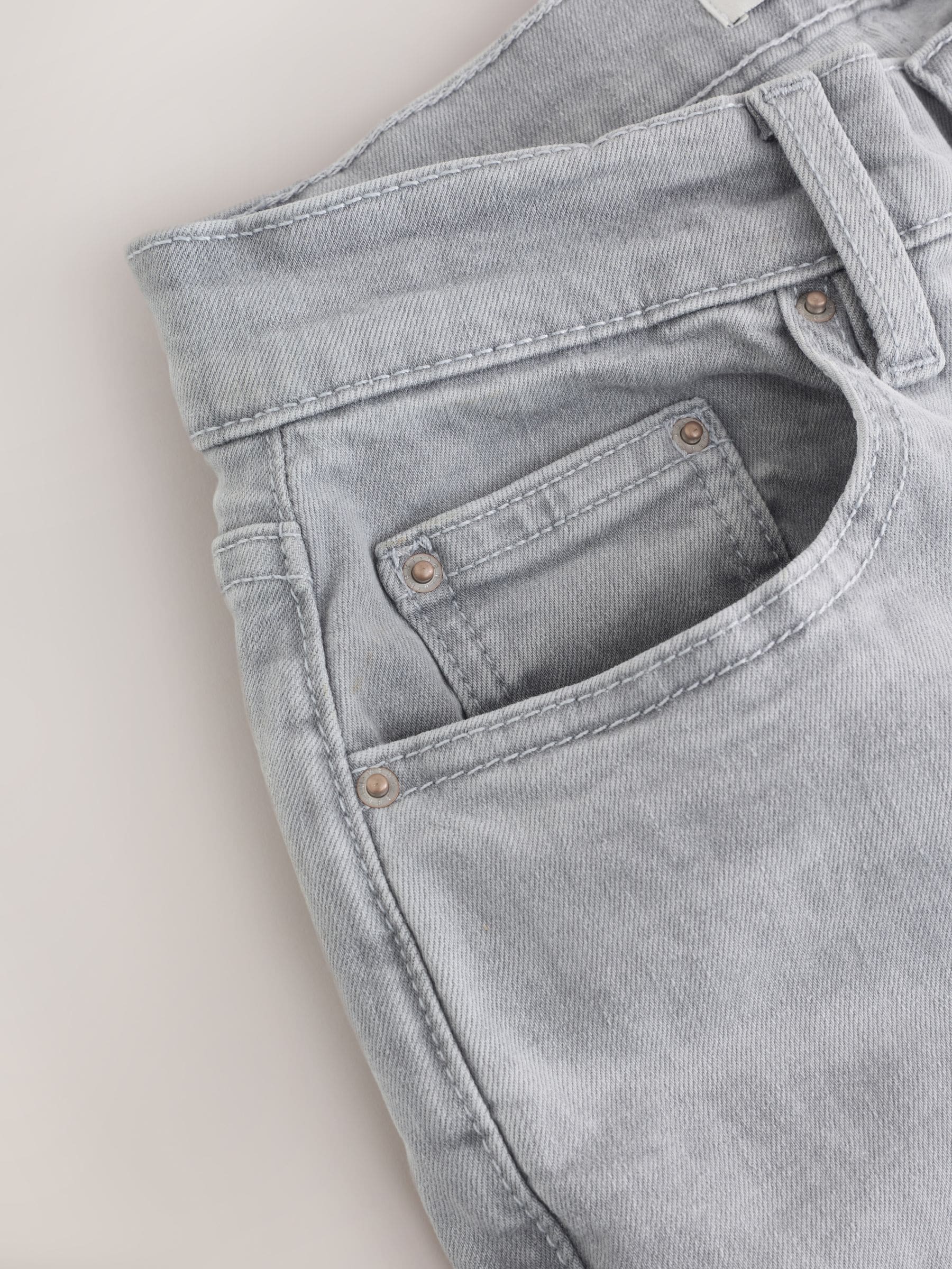 High Rise Stretch Wide Leg Jeans - Grey - Regular - SIP Still Life