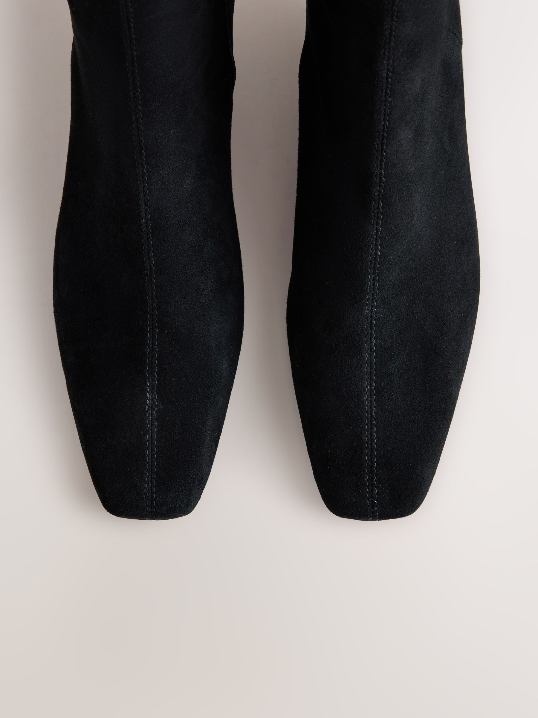 Forever Comfort® Low Wedge Suede Ankle Boots - Black - Standard/Wide Fit - SIP Still Life