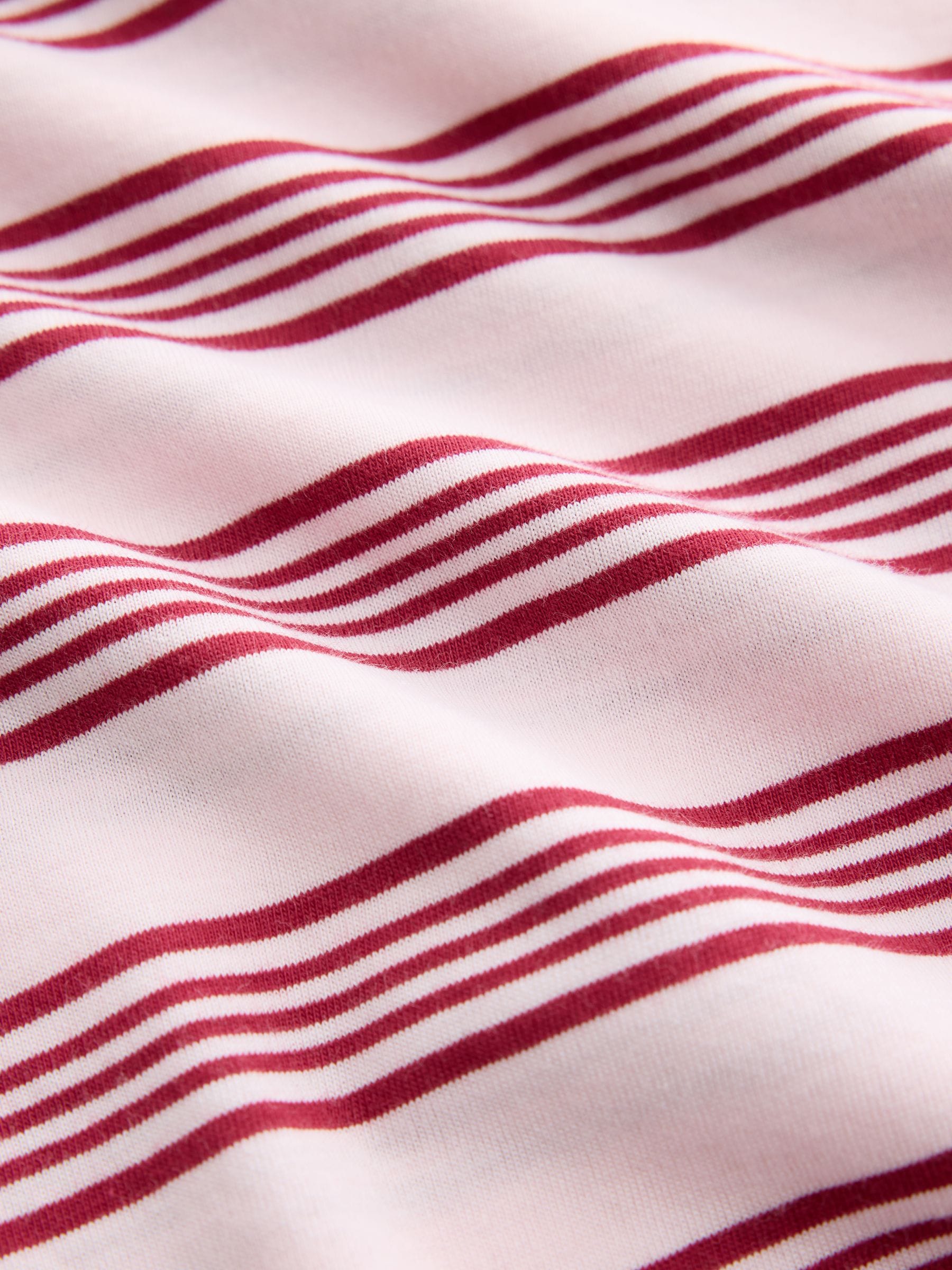 Long Sleeve Crew Neck T-Shirt - Pink Stripe - Regular - SIP Still Life