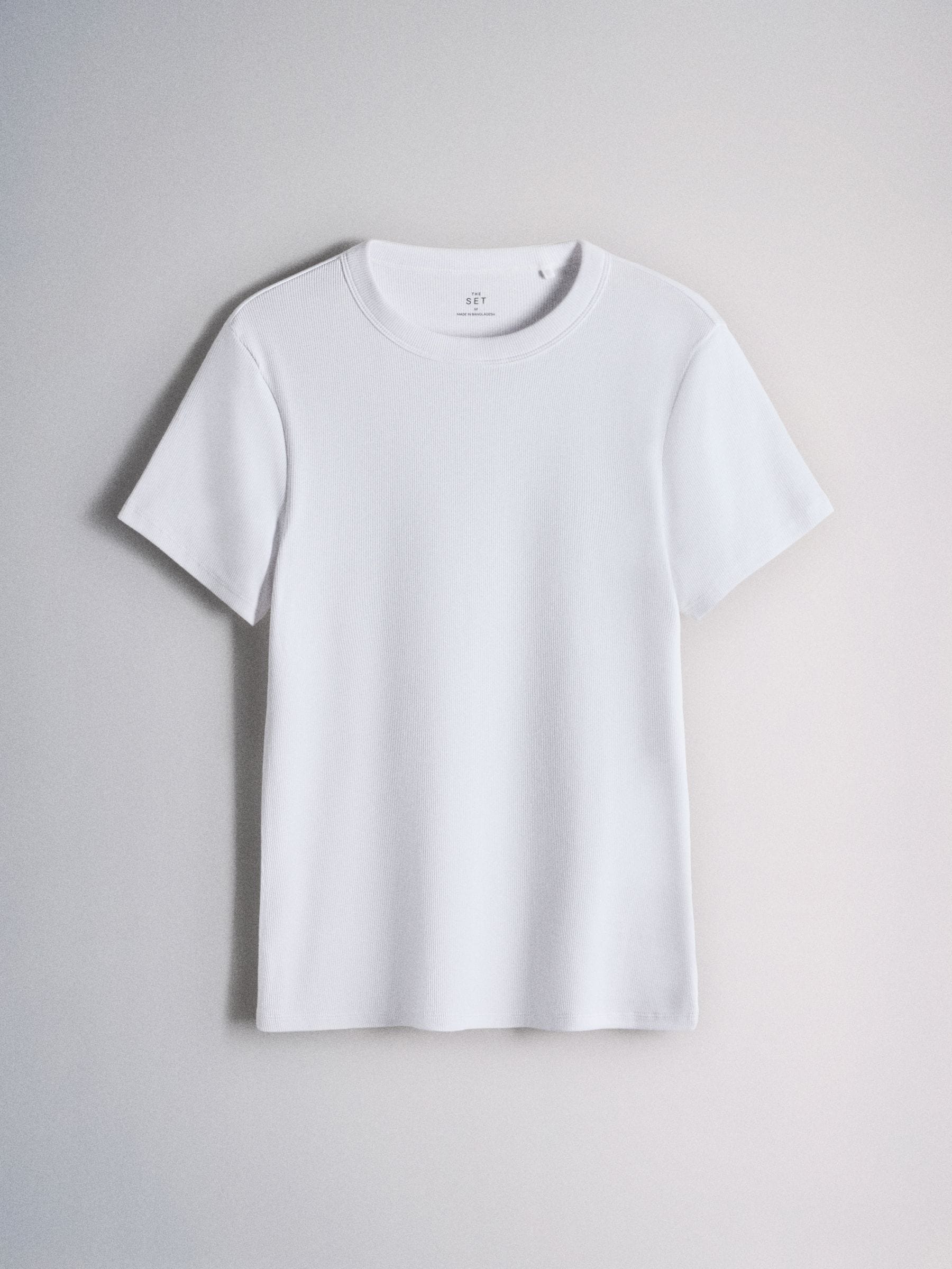 The Set 4 Pack Ribbed Short Sleeve T-Shirts - Pink/Burgundy/White/Neutral - Regular - SIP Still Life