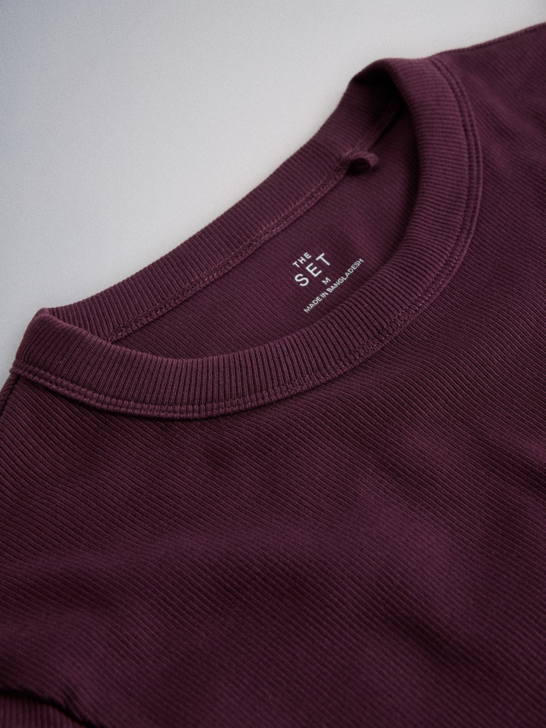 The Set 4 Pack Ribbed Short Sleeve T-Shirts - Pink/Burgundy/White/Neutral - Regular - SIP Still Life