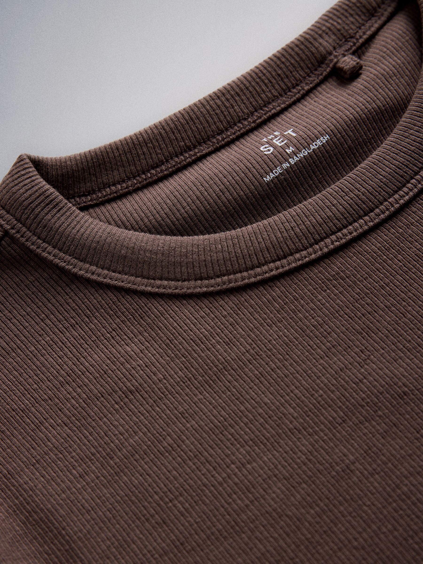 The Set 8 Pack Ribbed Short Sleeve T-Shirts - Black/Brown/Neutral/Oat/Cream/White - Regular - SIP Still Life