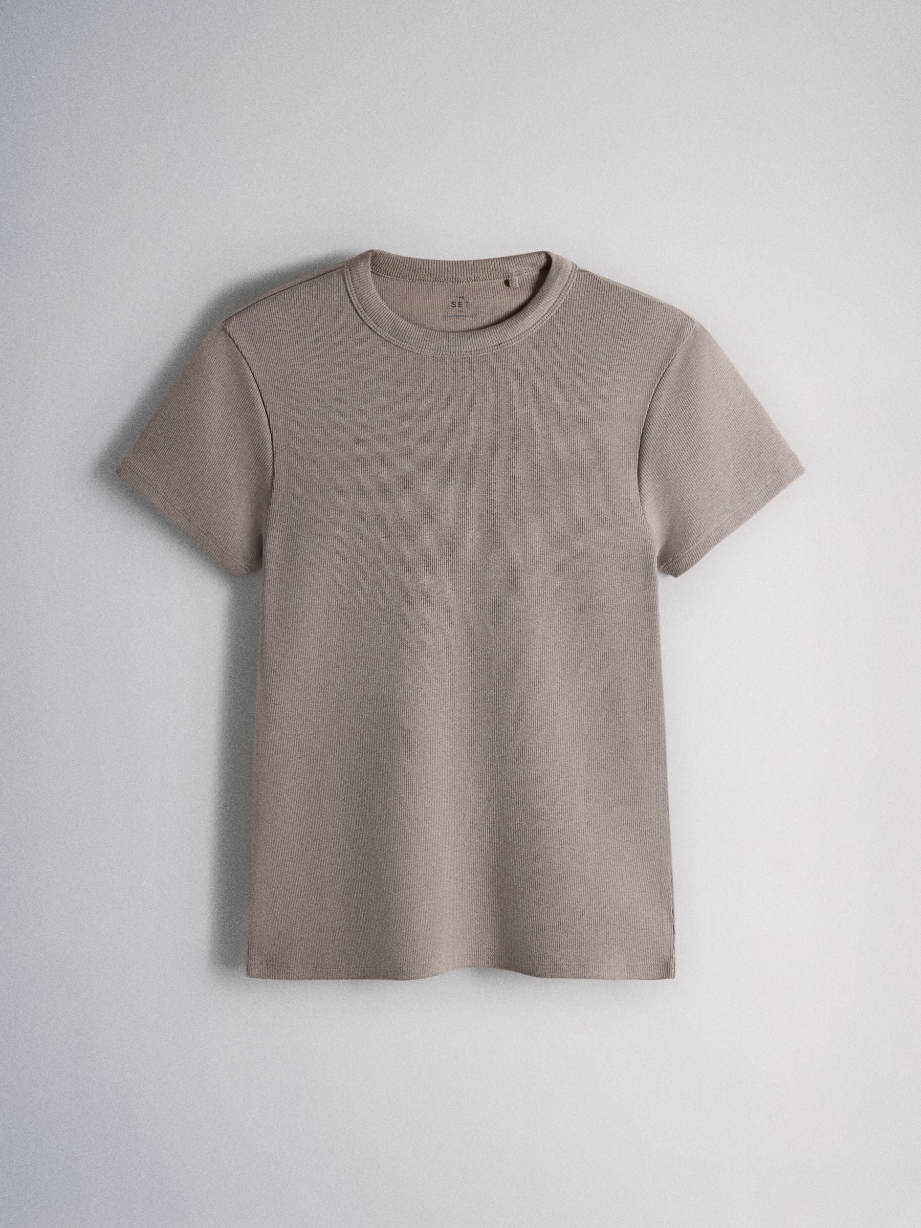 The Set 8 Pack Ribbed Short Sleeve T-Shirts - Black/Brown/Neutral/Oat/Cream/White - Regular - SIP Still Life