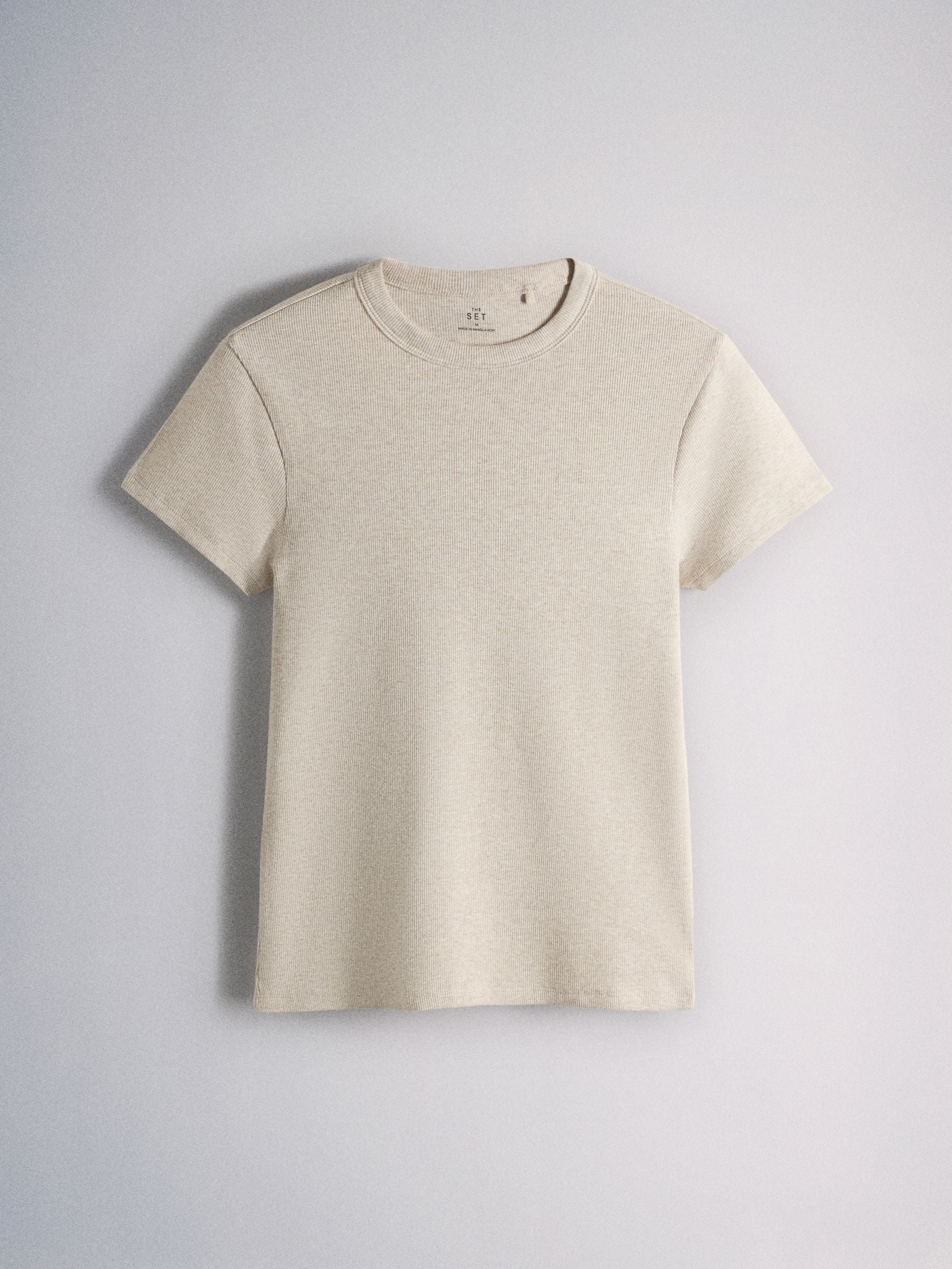 The Set 8 Pack Ribbed Short Sleeve T-Shirts - Black/Brown/Neutral/Oat/Cream/White - Regular - SIP Still Life