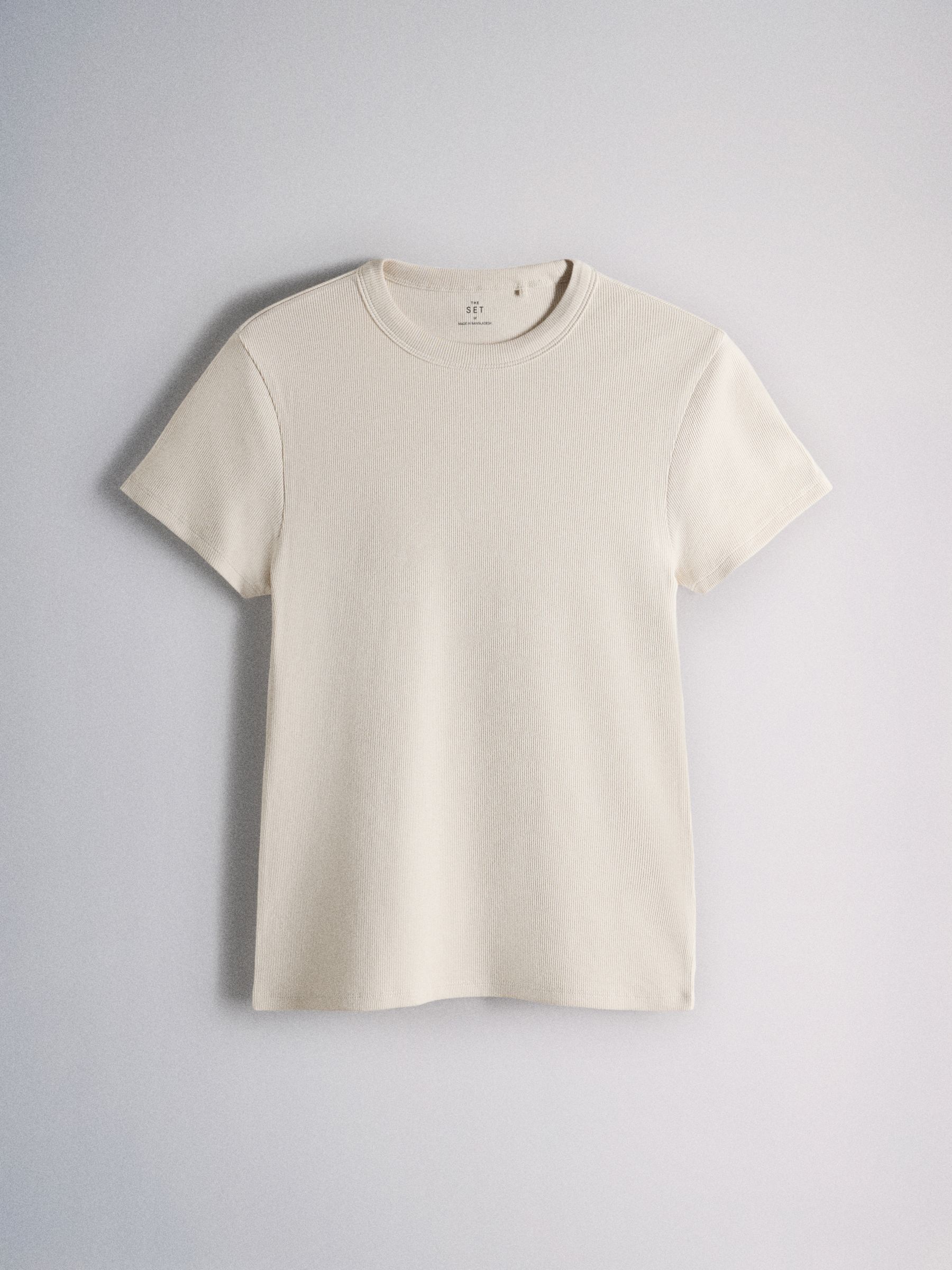 The Set 8 Pack Ribbed Short Sleeve T-Shirts - Black/Brown/Neutral/Oat/Cream/White - Regular - SIP Still Life
