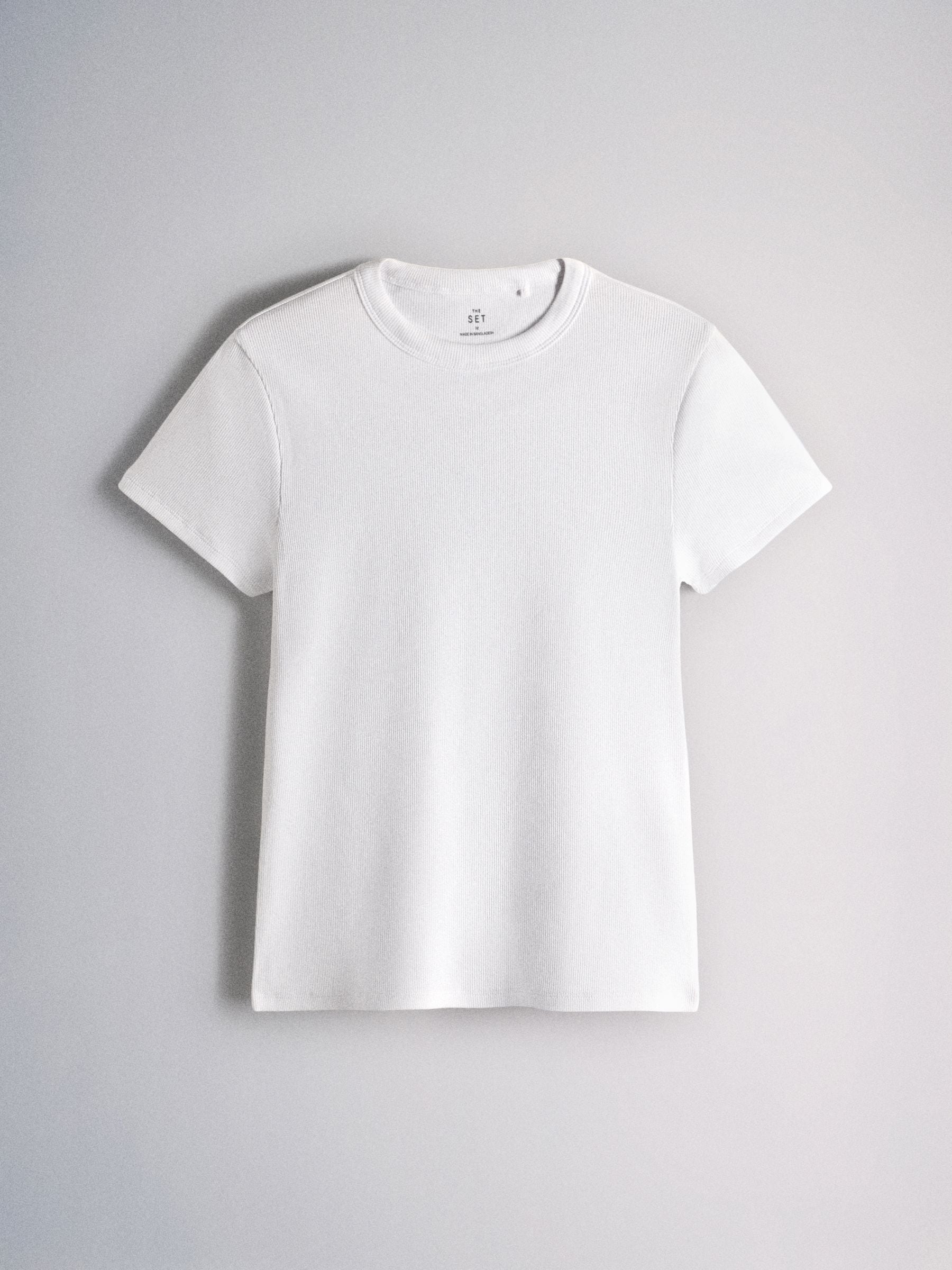 The Set 8 Pack Ribbed Short Sleeve T-Shirts - Black/Brown/Neutral/Oat/Cream/White - Regular - SIP Still Life