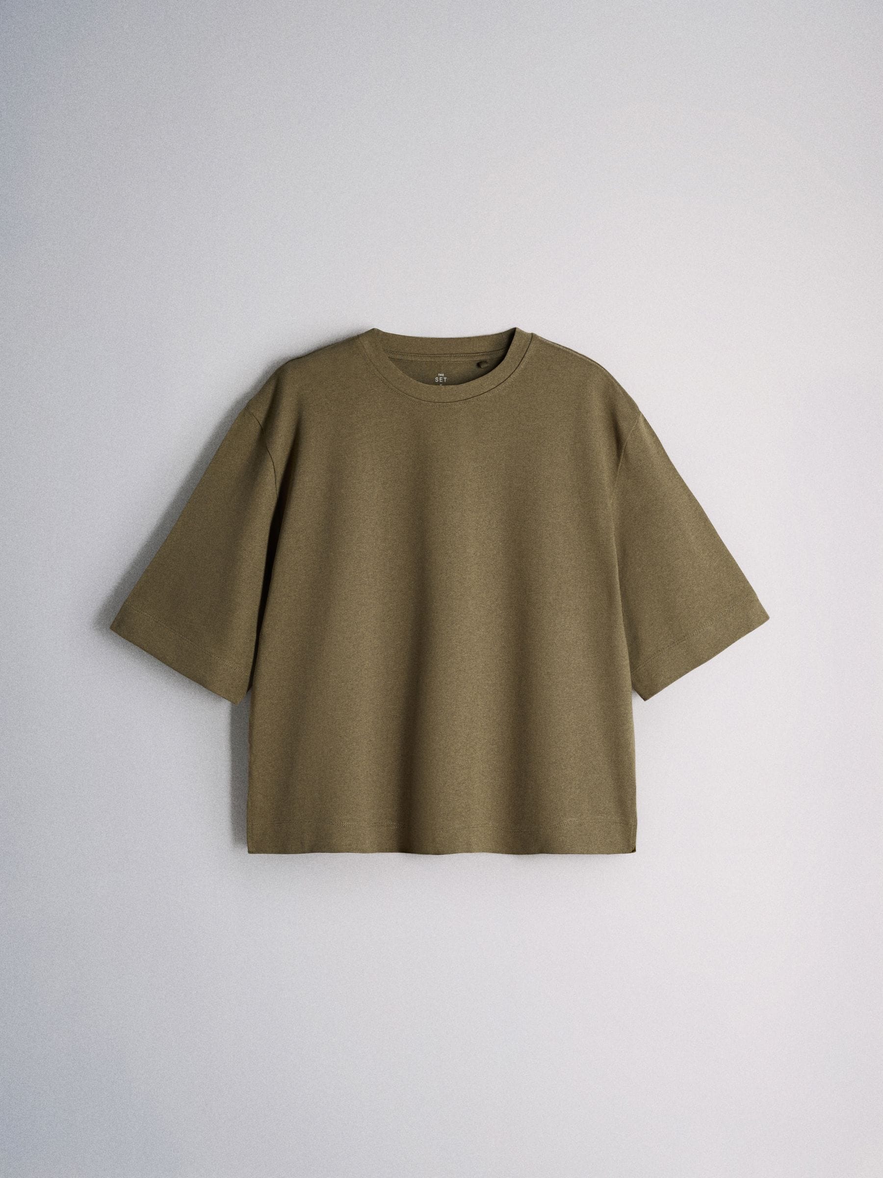 The Set 5 Pack Heavyweight Relaxed Short Sleeve T-Shirts - Khaki/Green/Brown/Neutral - Regular - SIP Still Life