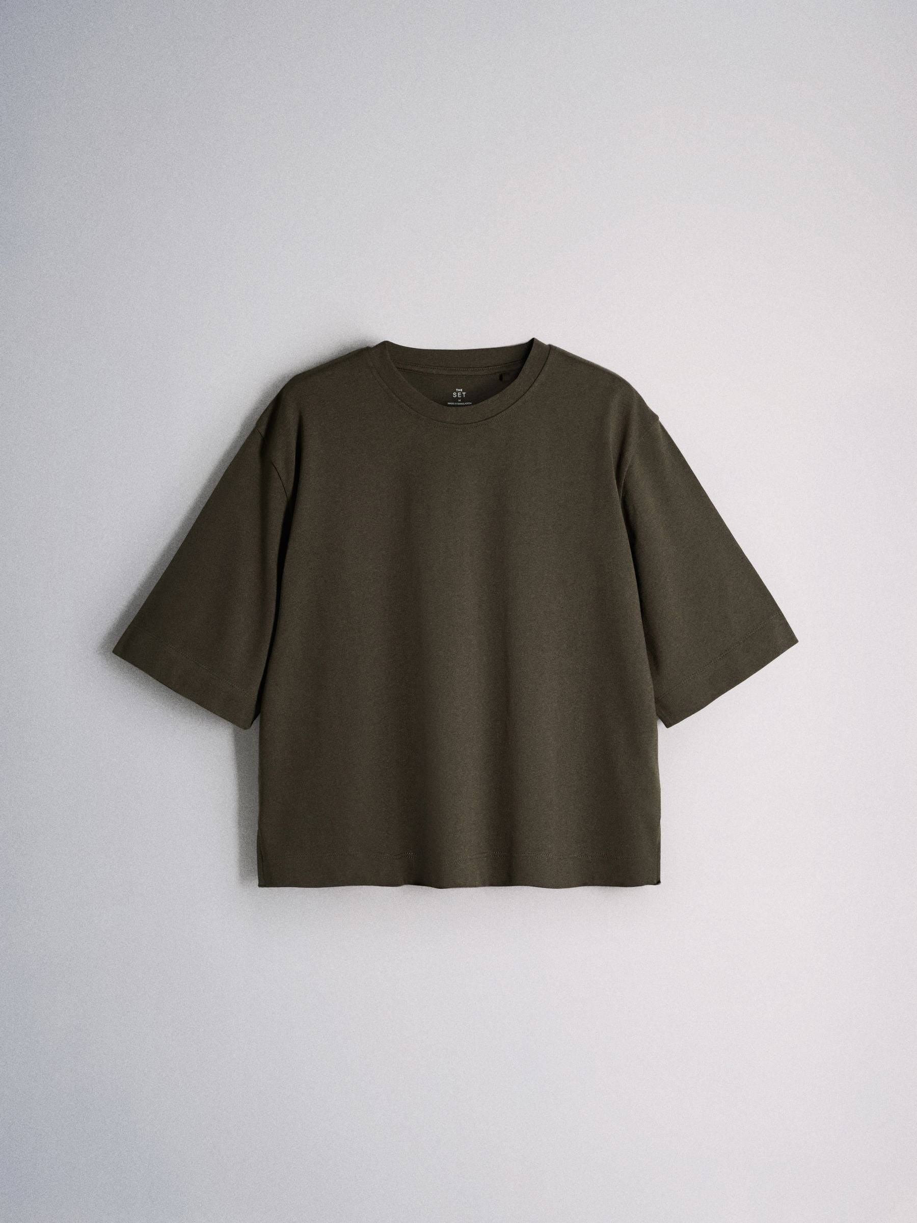 The Set 5 Pack Heavyweight Relaxed Short Sleeve T-Shirts - Khaki/Green/Brown/Neutral - Regular - SIP Still Life