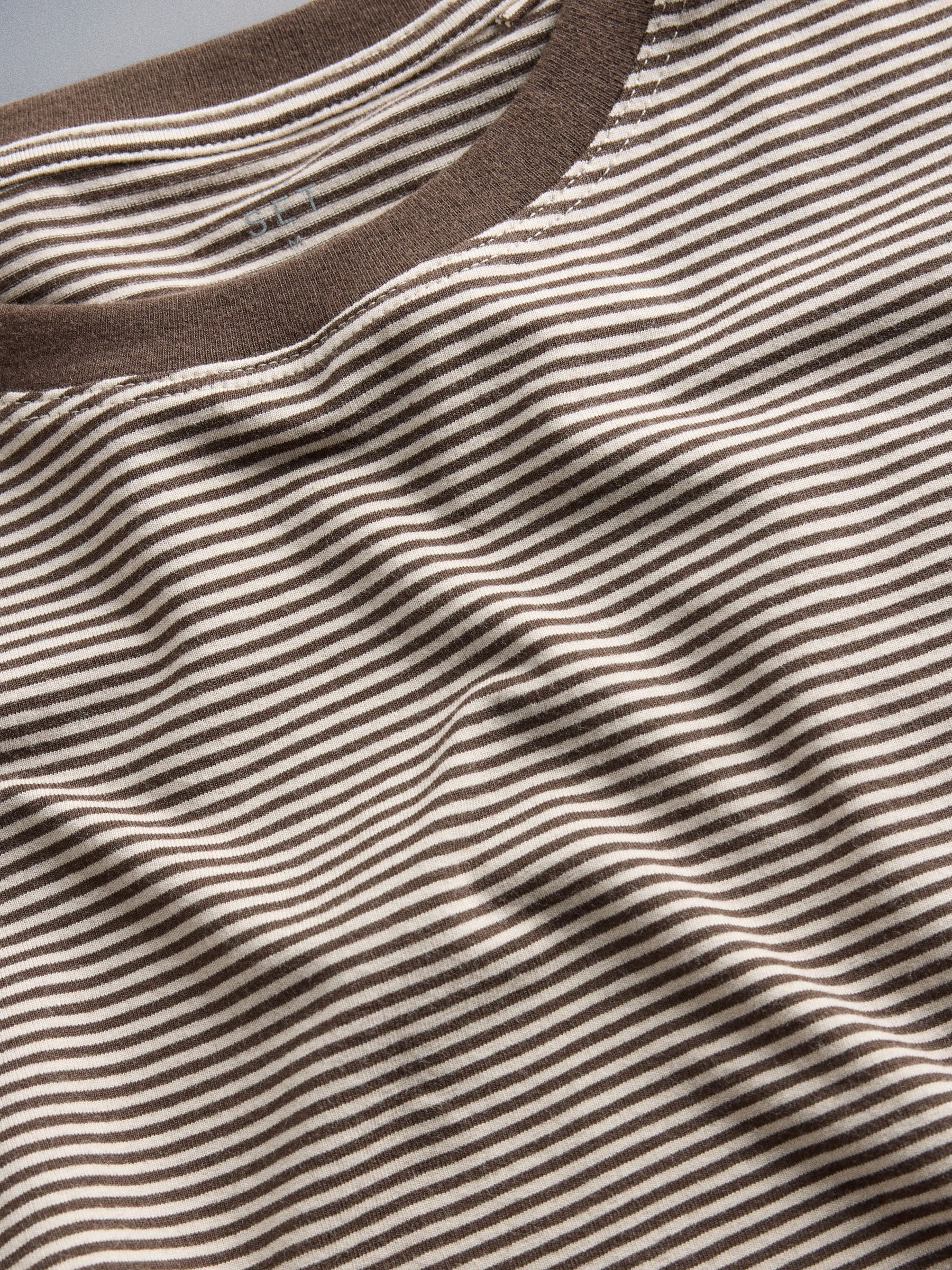 The Set 8 Pack Short Sleeve Skinny Fit Crew Neck Tops - Neutral/Black/Brown/White - Regular - SIP Still Life