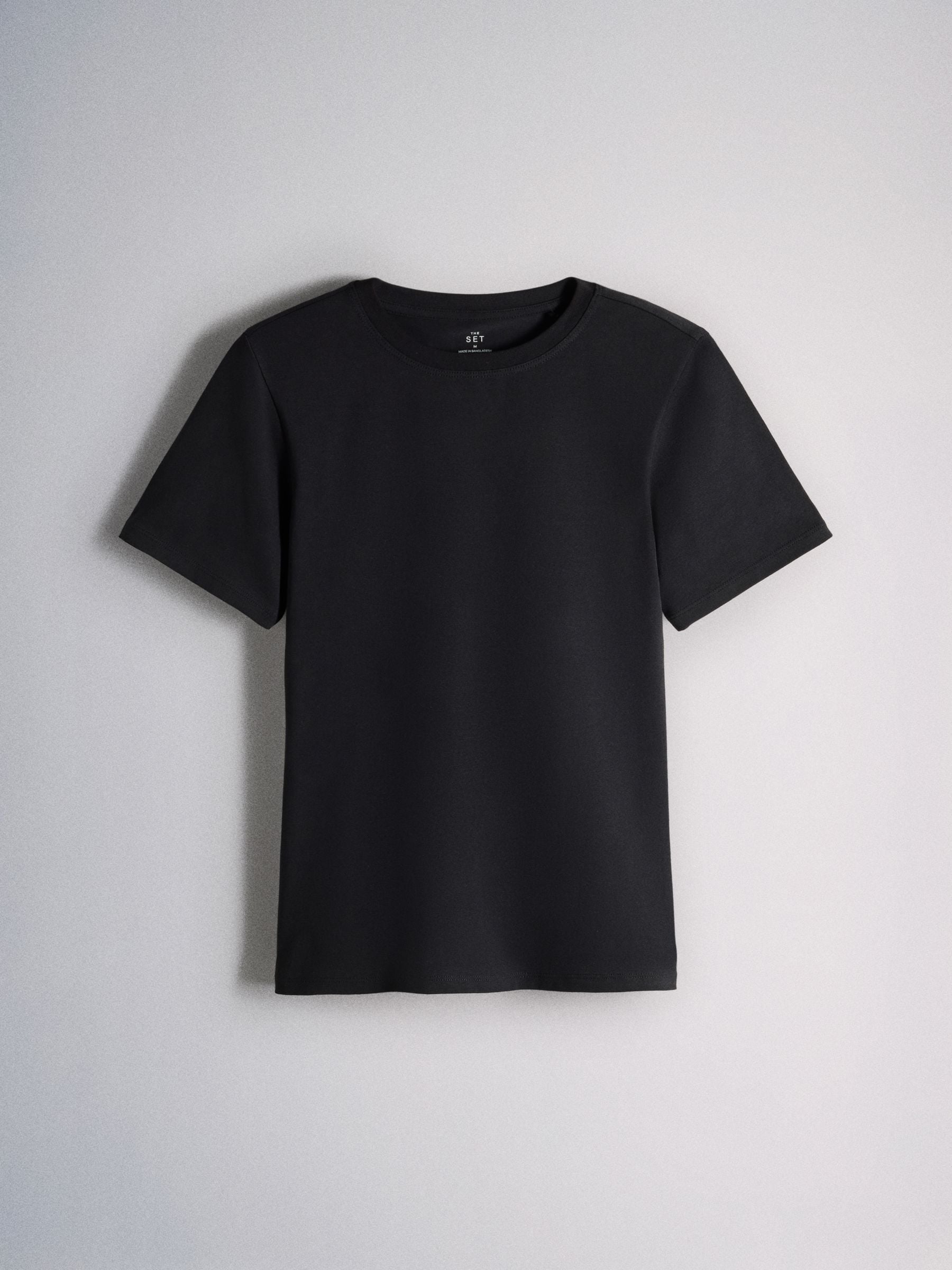 The Set 8 Pack Short Sleeve Skinny Fit Crew Neck Tops - Neutral/Black/Brown/White - Regular - SIP Still Life
