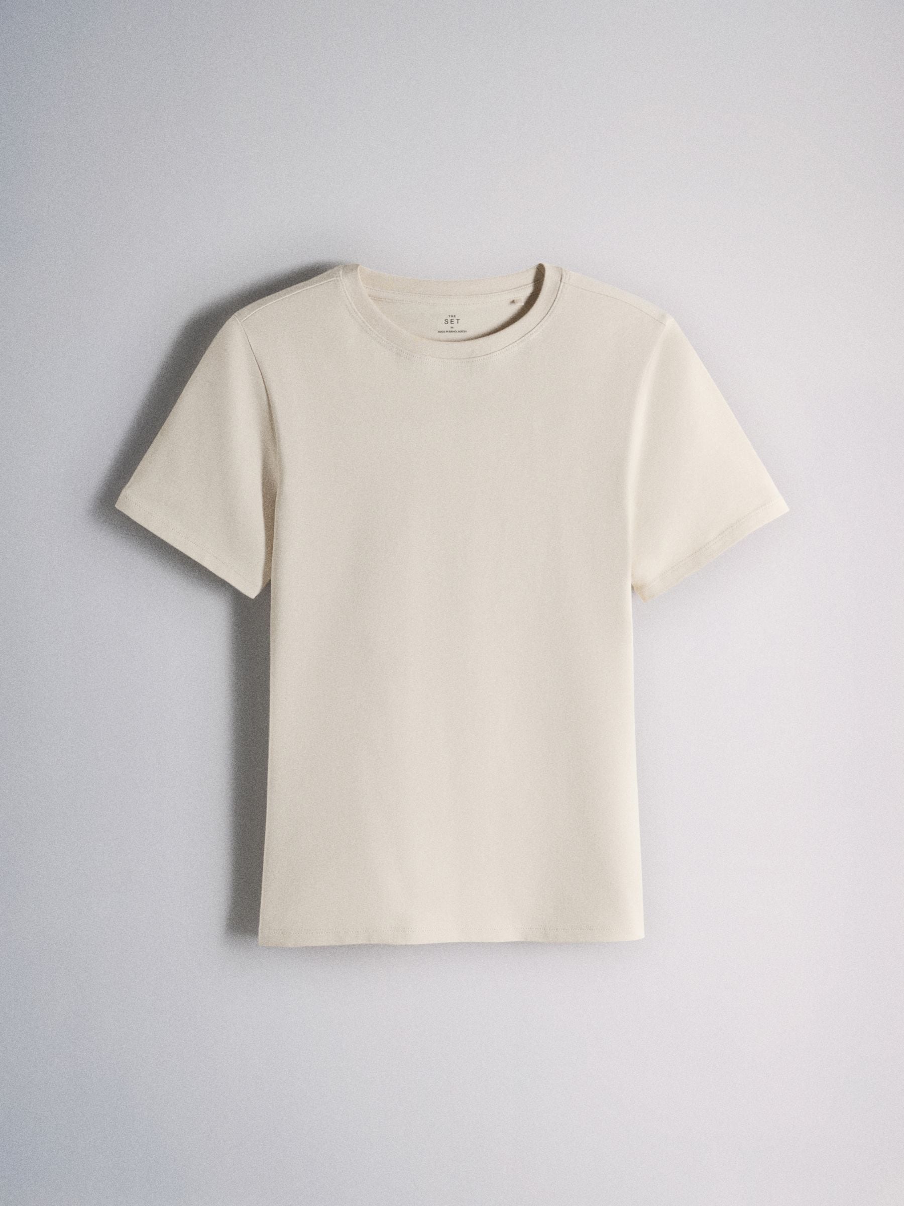 The Set 8 Pack Short Sleeve Skinny Fit Crew Neck Tops - Neutral/Black/Brown/White - Regular - SIP Still Life