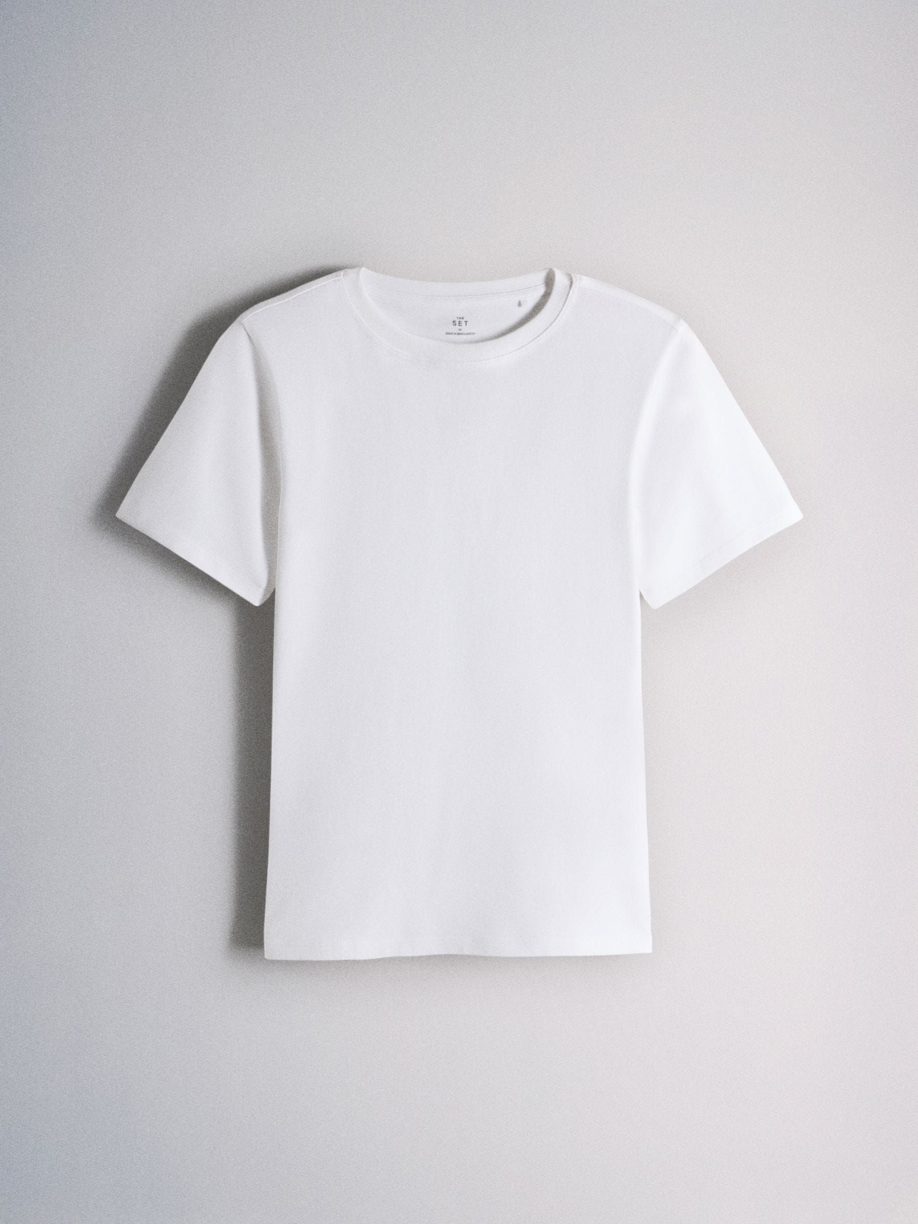 The Set 8 Pack Short Sleeve Skinny Fit Crew Neck Tops - Neutral/Black/Brown/White - Regular - SIP Still Life