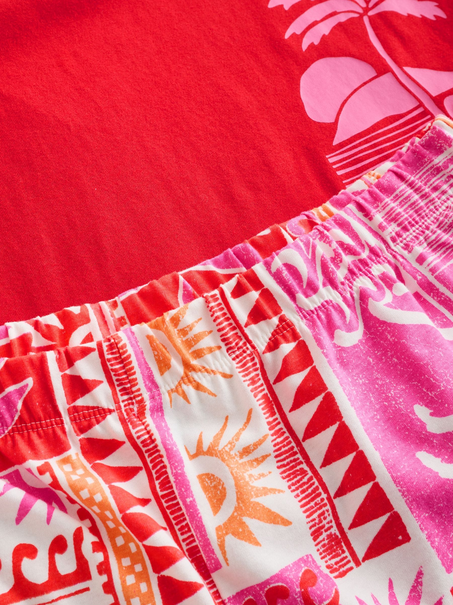 Short Sleeve Pyjamas - Red Palm - Regular - SIP Still Life