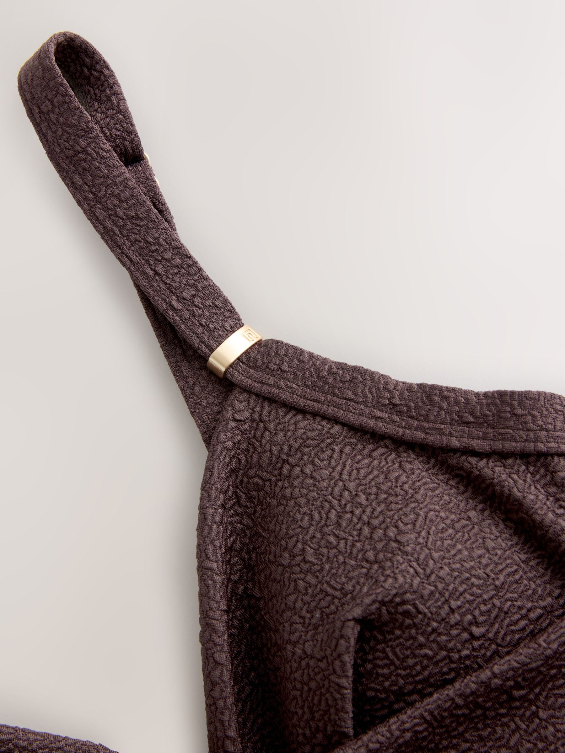 Shaping Tummy Control Swimsuit - Chocolate Brown Textured - Regular - SIP Still Life