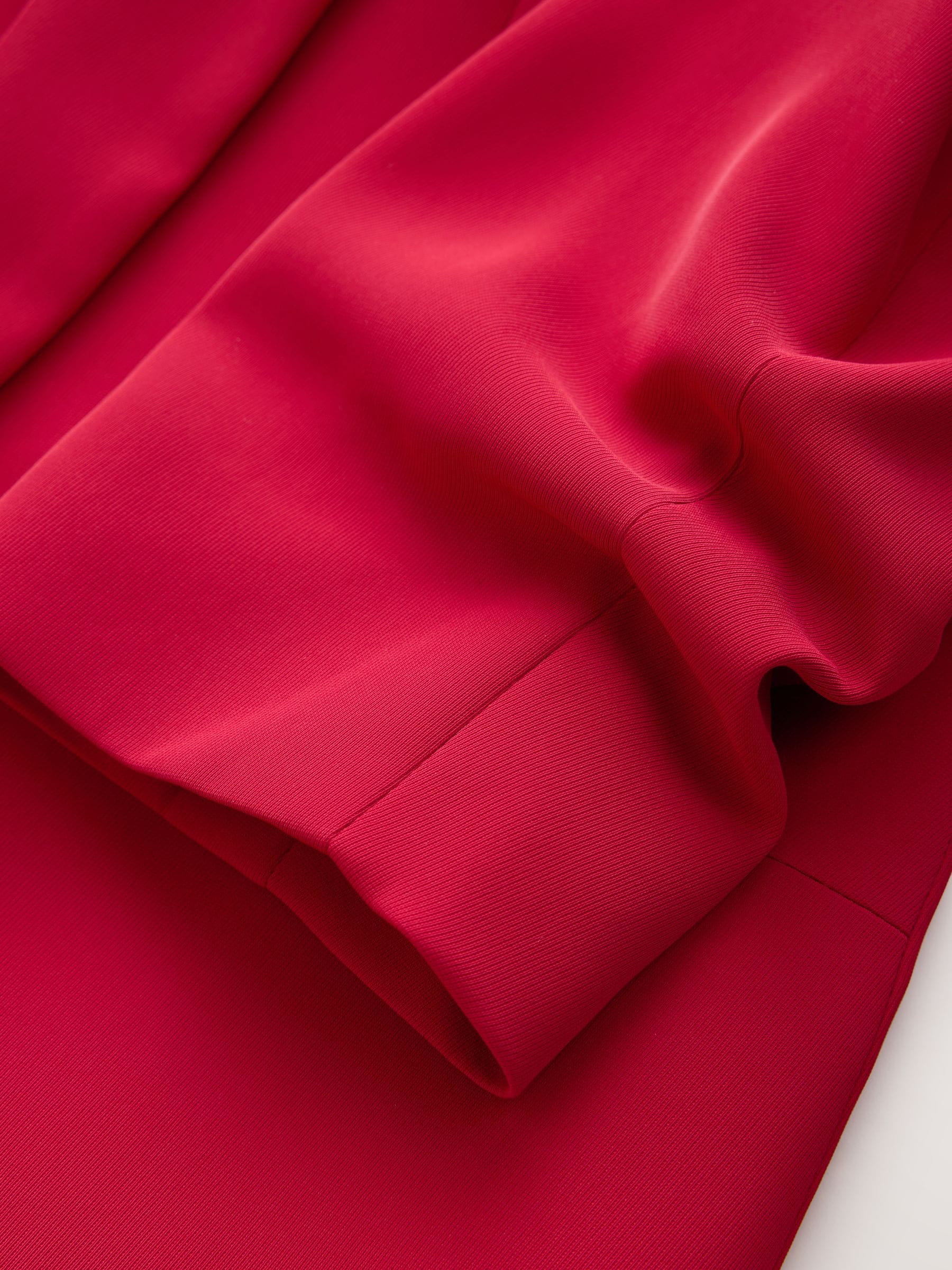 Relaxed Ruched Sleeve Blazer - Red - Regular - SIP Still Life