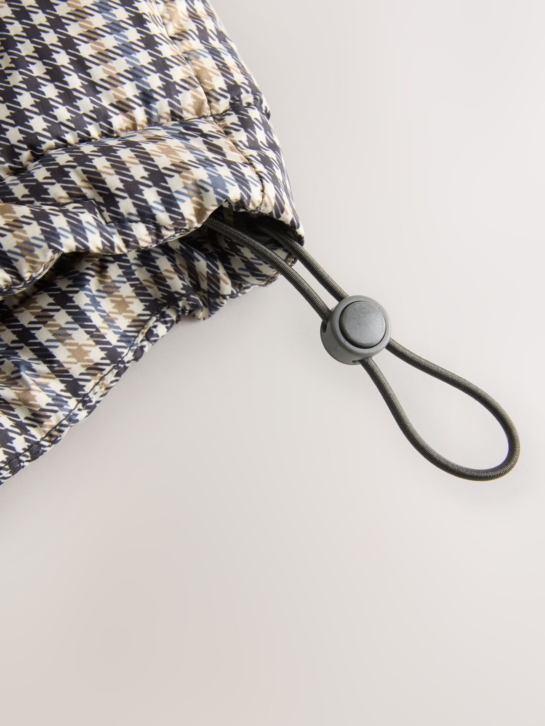 Shower Resistant Lightweight Quilted Jacket - Brown/Blue Check - Regular - SIP Still Life