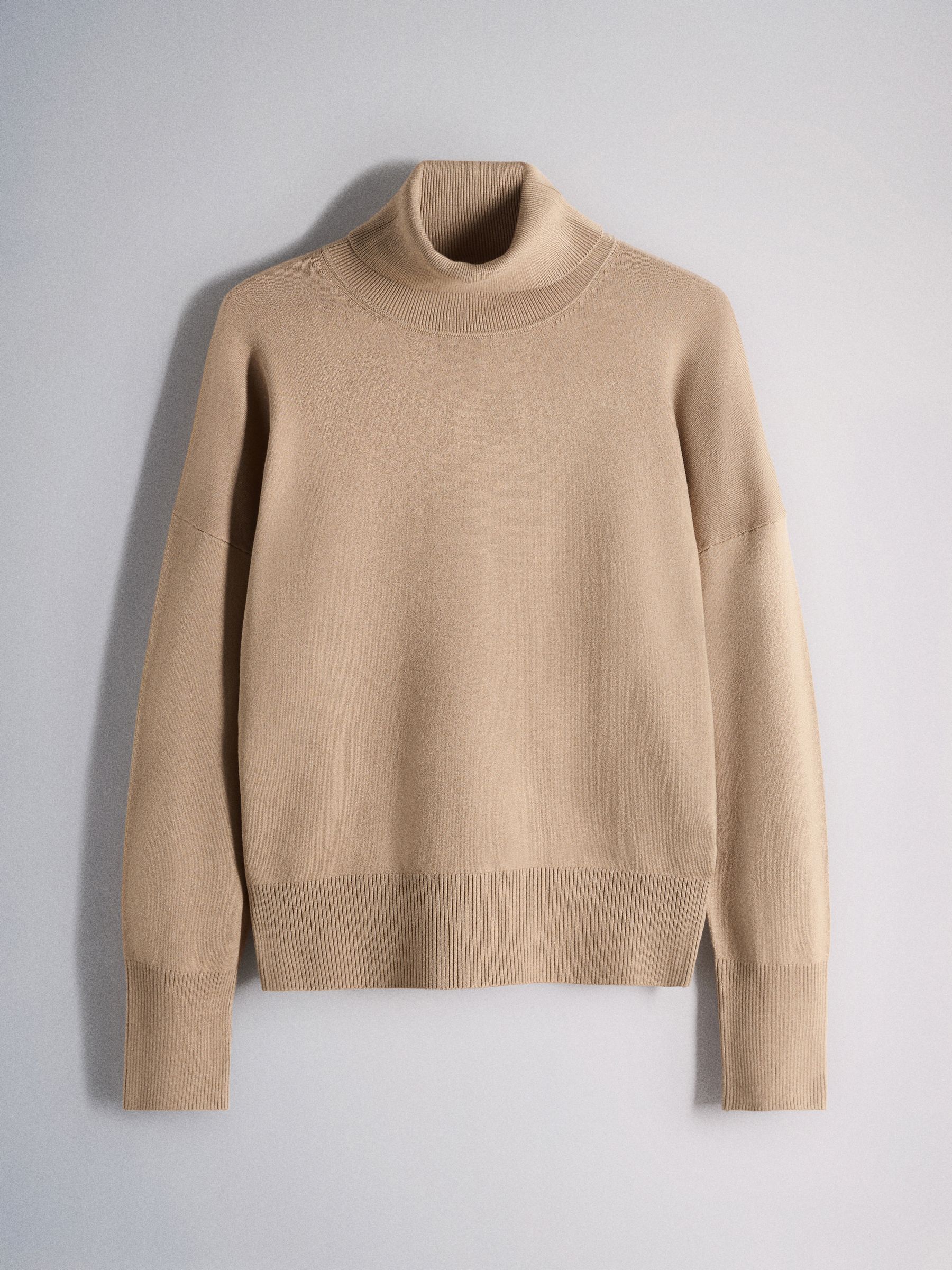 The Set 3 Pack Fine Knit Roll Neck Jumpers - Black/Chocolate Brown/Taupe Brown - Regular - SIP Still Life