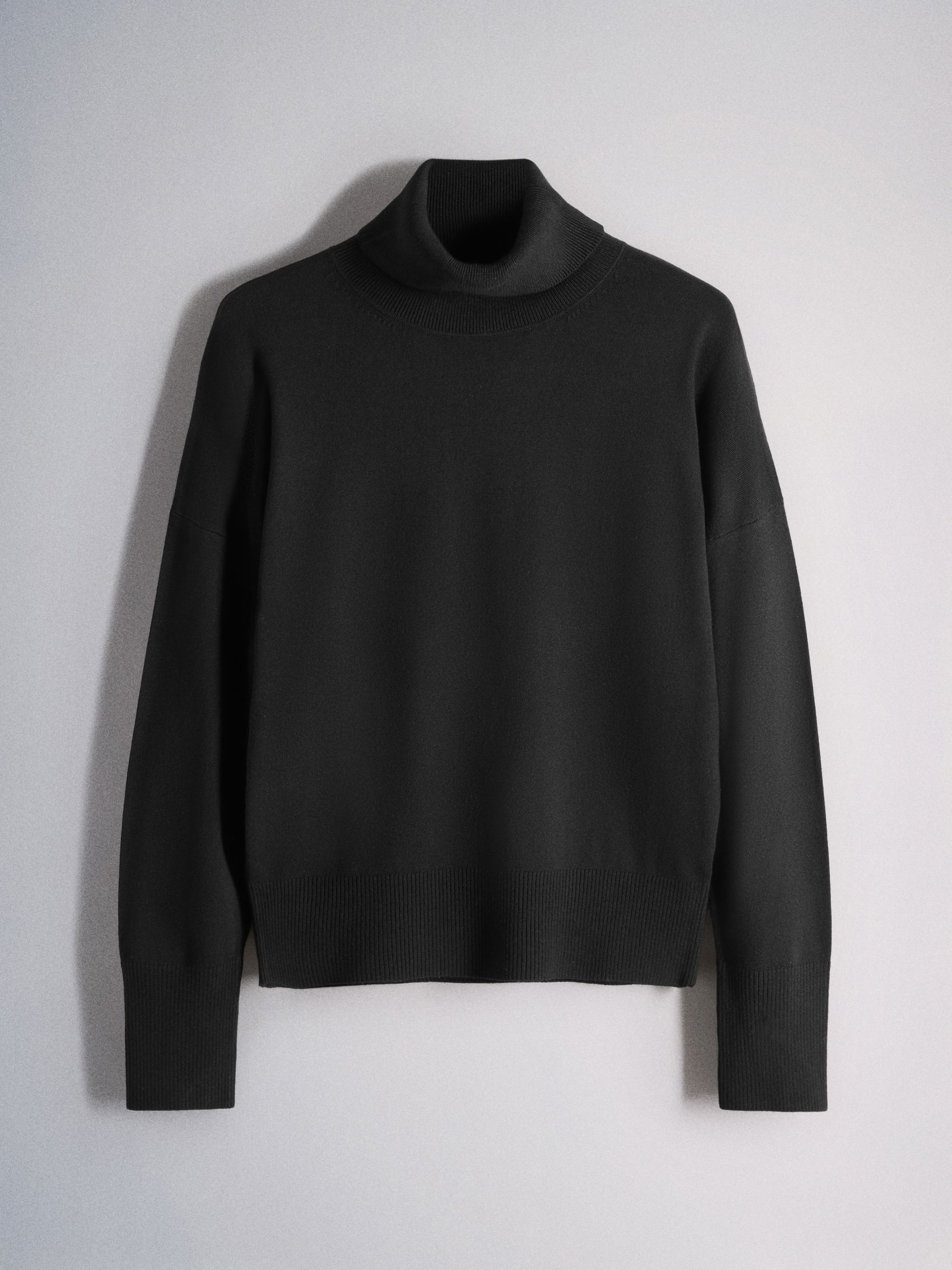 The Set 3 Pack Fine Knit Roll Neck Jumpers - Black/Chocolate Brown/Taupe Brown - Regular - SIP Still Life