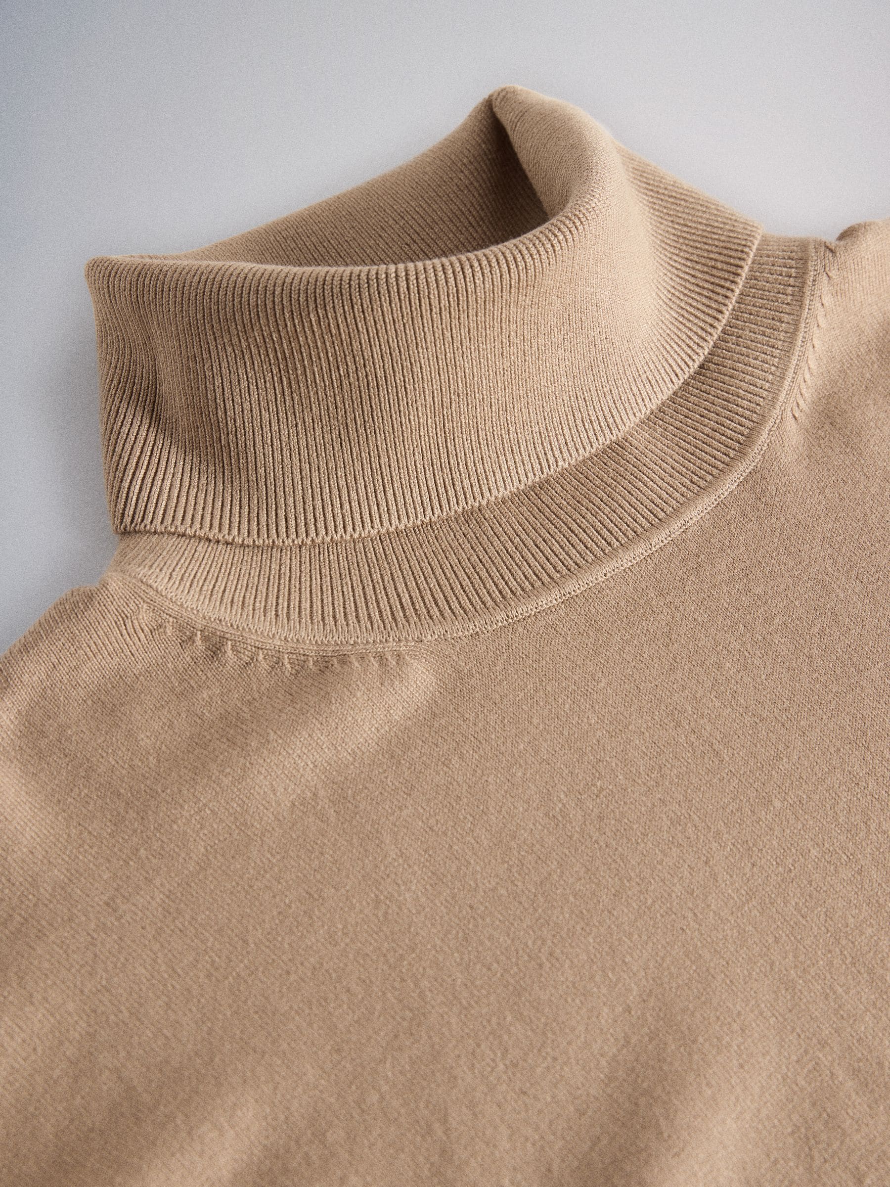 The Set 3 Pack Fine Knit Roll Neck Jumpers - Black/Chocolate Brown/Taupe Brown - Regular - SIP Still Life
