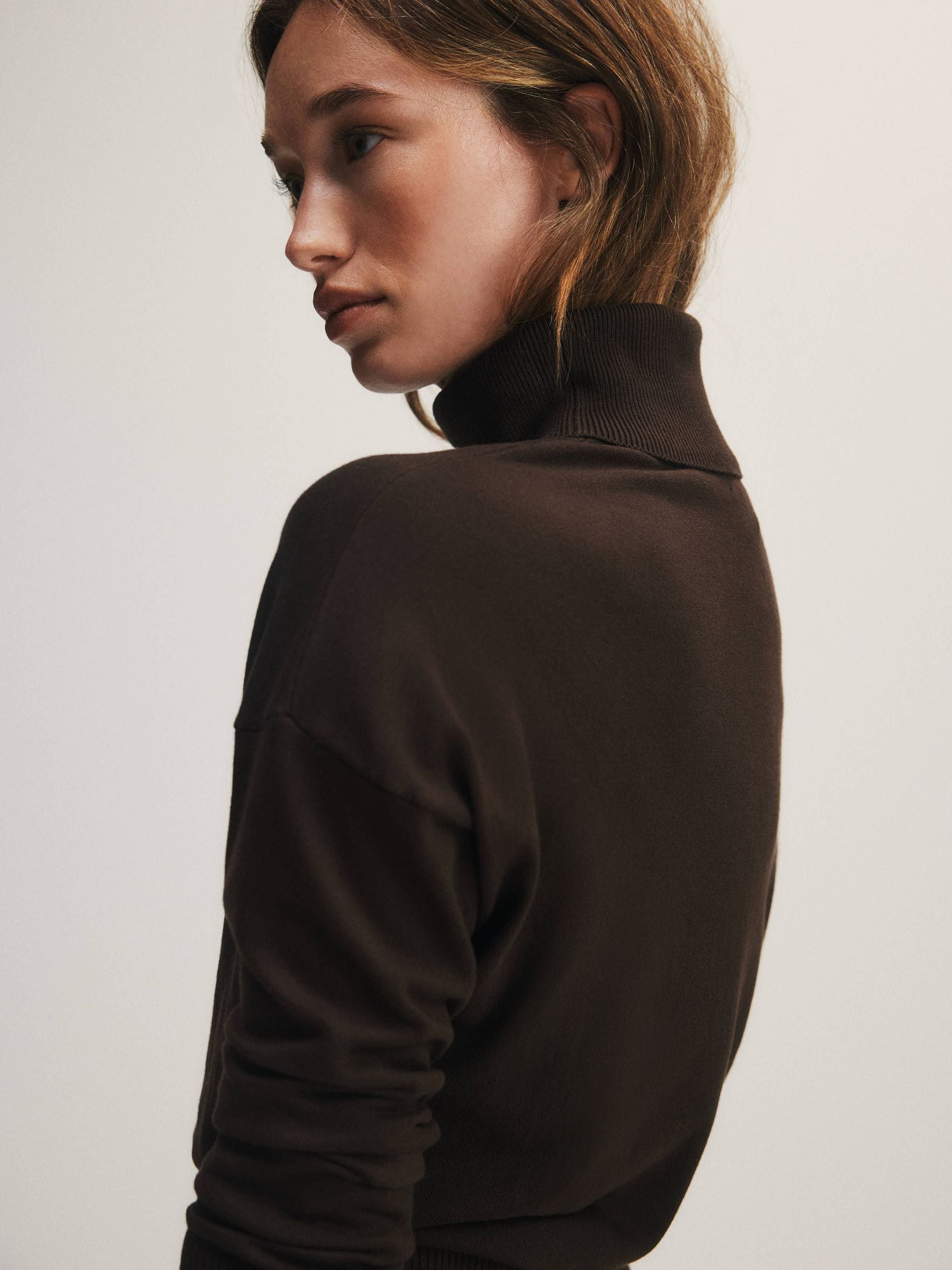 The Set 3 Pack Fine Knit Roll Neck Jumpers - Black/Chocolate Brown/Taupe Brown - Regular - SIP Worn