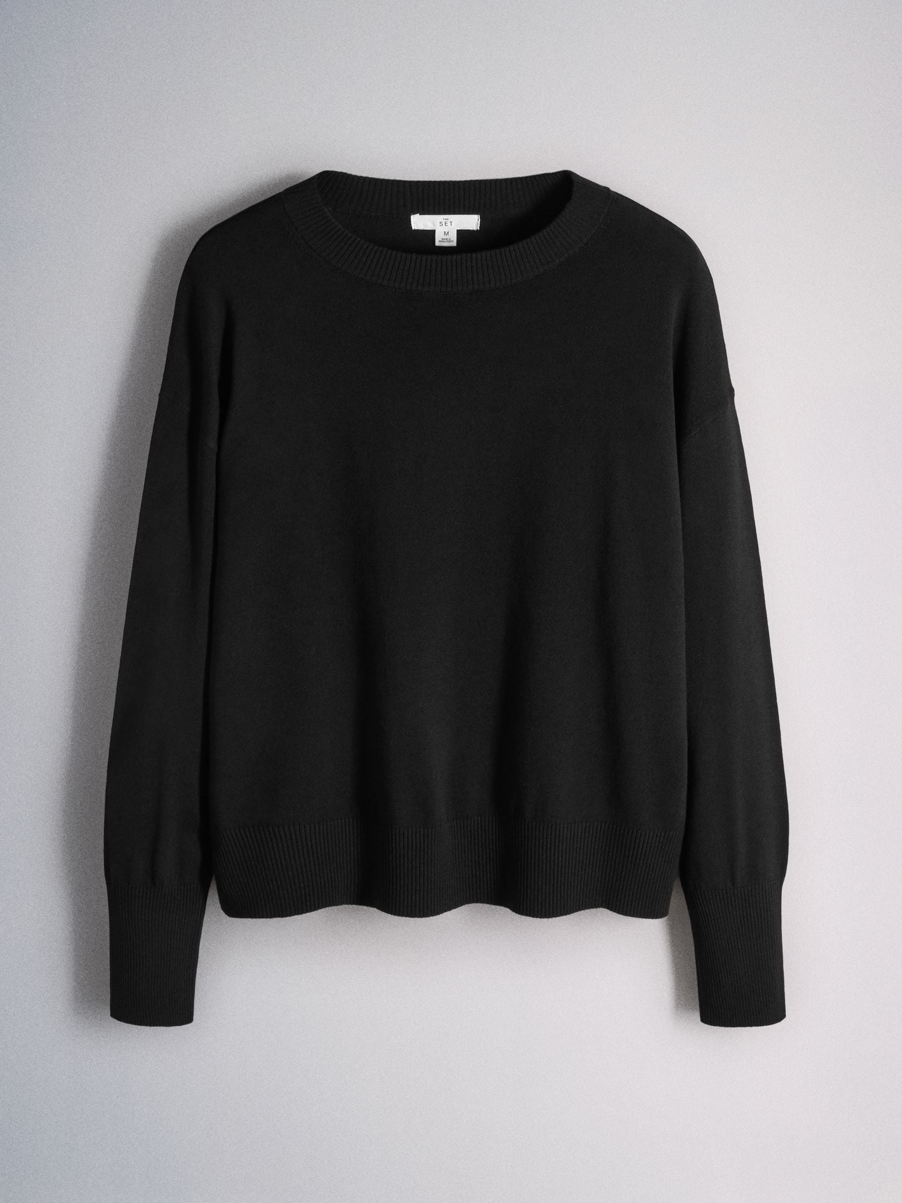 The Set 2 Pack Fine Knitted Crew Neck Jumpers - Cinder Brown/Black - Regular - SIP Still Life