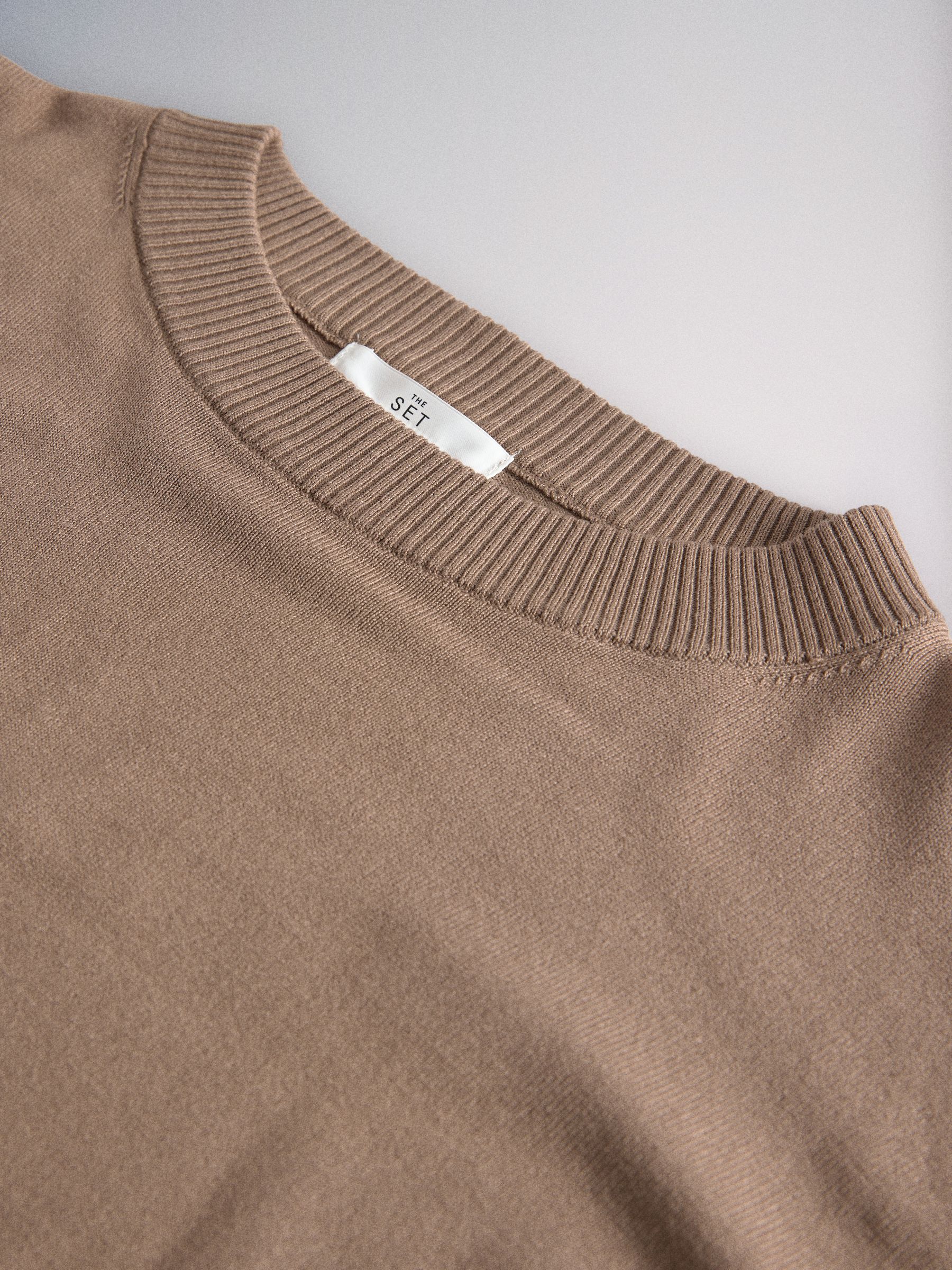 The Set 2 Pack Fine Knitted Crew Neck Jumpers - Cinder Brown/Black - Regular - SIP Still Life