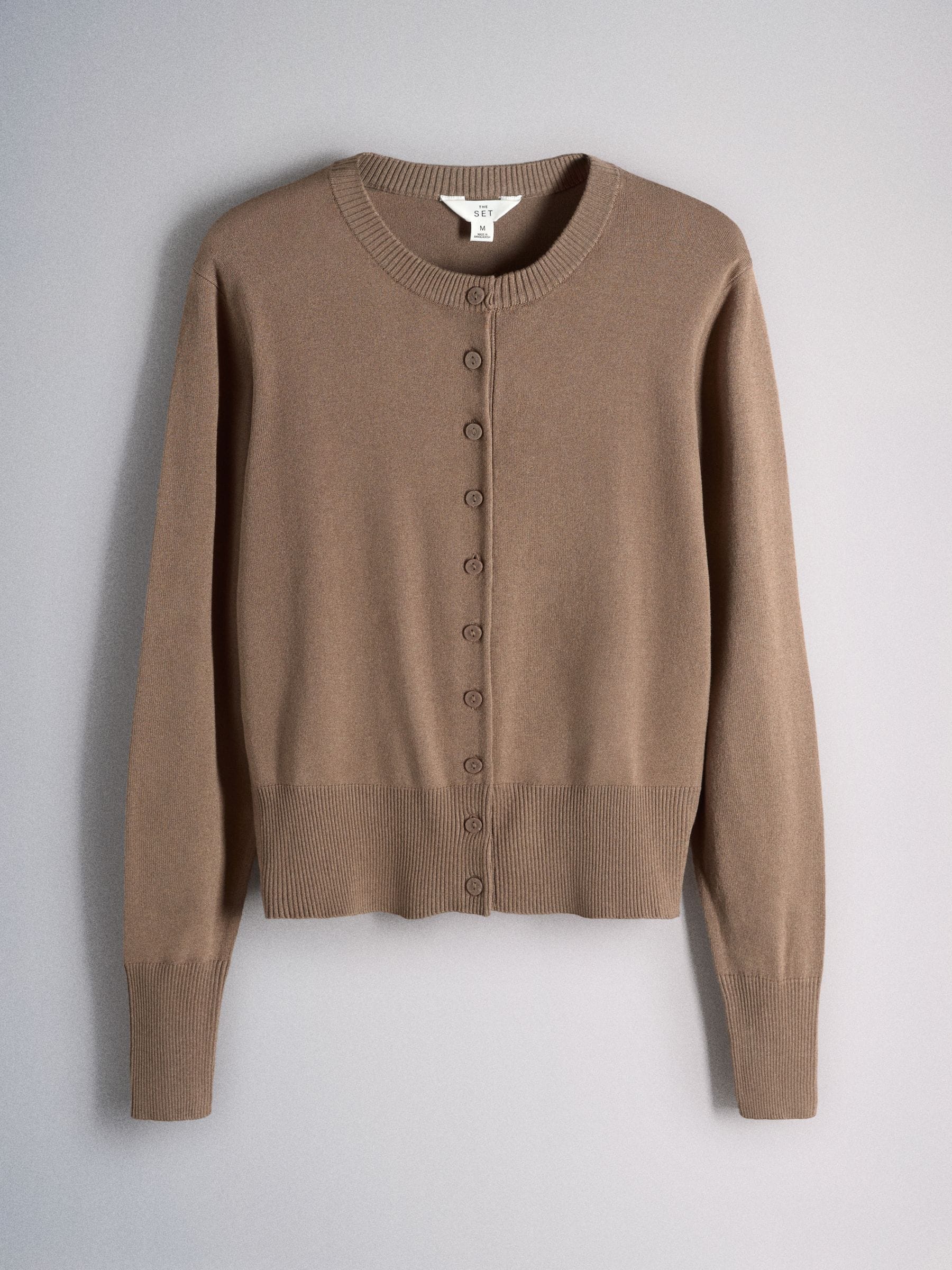 The Set Fine Knitted Crew Neck Jumpers - Cinder Brown/Black - 2 Pack - SIP Still Life