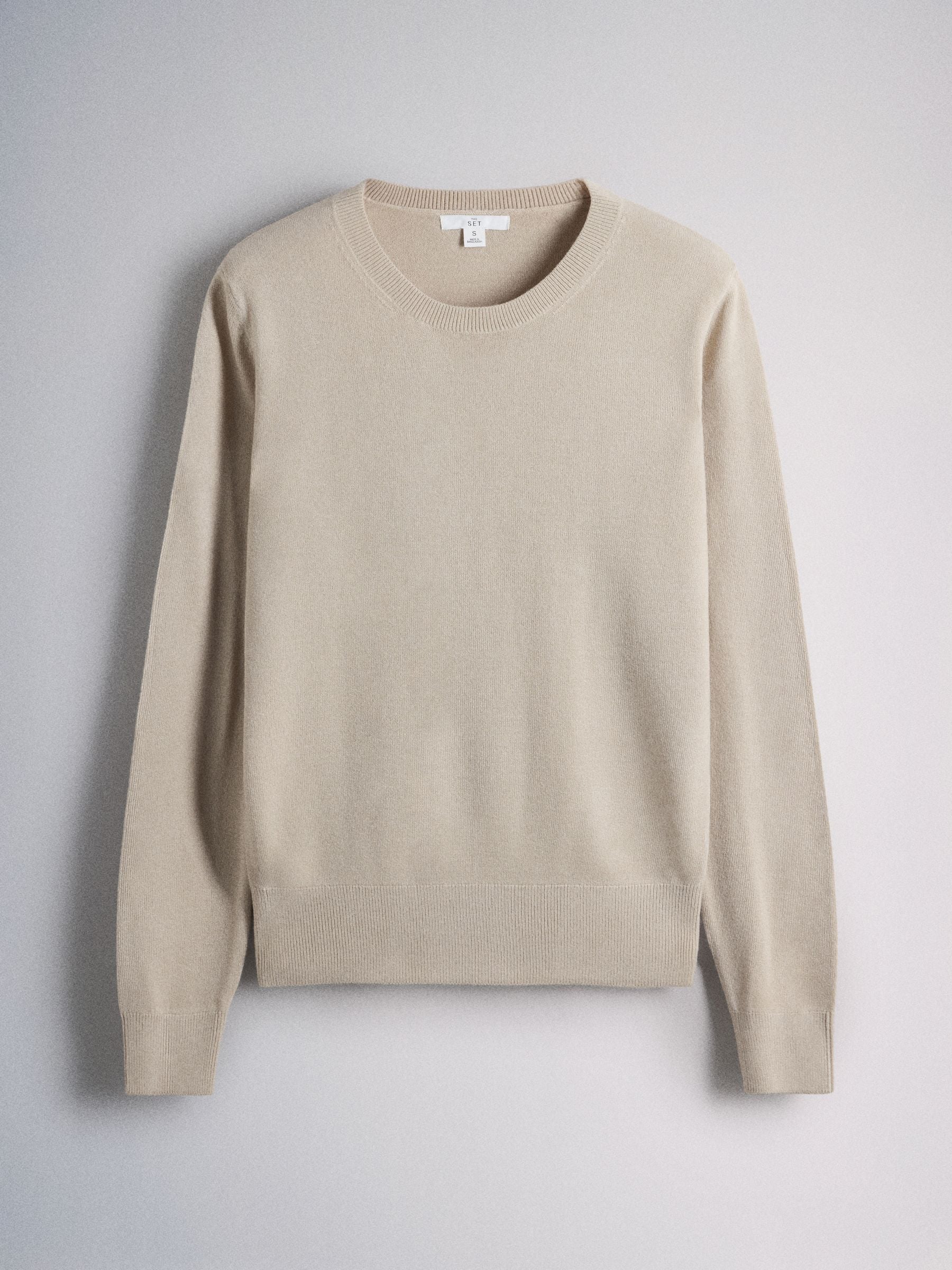 The Set 3 Pack Soft Knit Crew Neck Long Sleeve Jumpers - Cream/Light Brown/Chocolate Brown - Regular - SIP Still Life