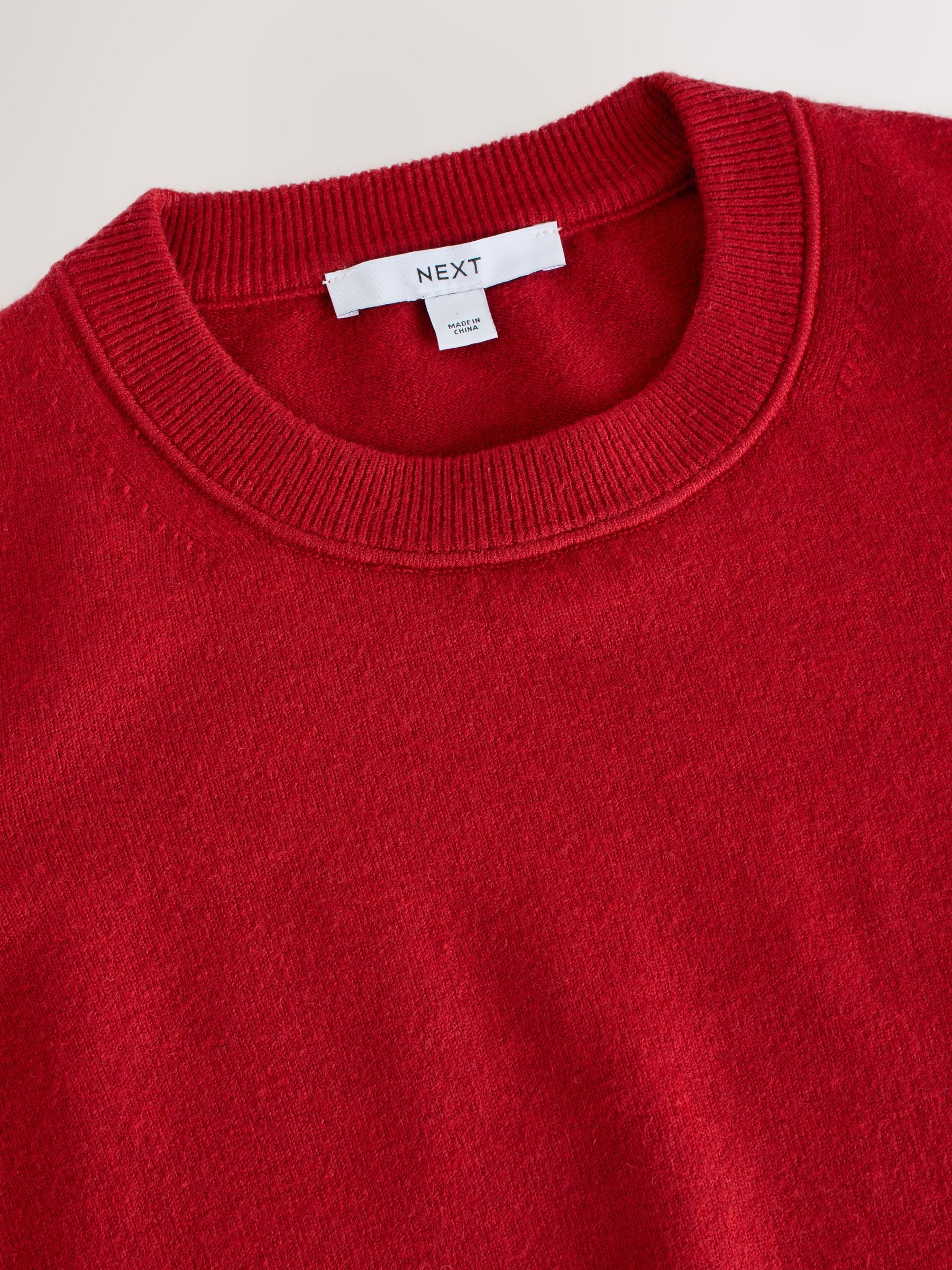 Supersoft Short Sleeve Knitted T-Shirt - Red - Regular - SIP Still Life