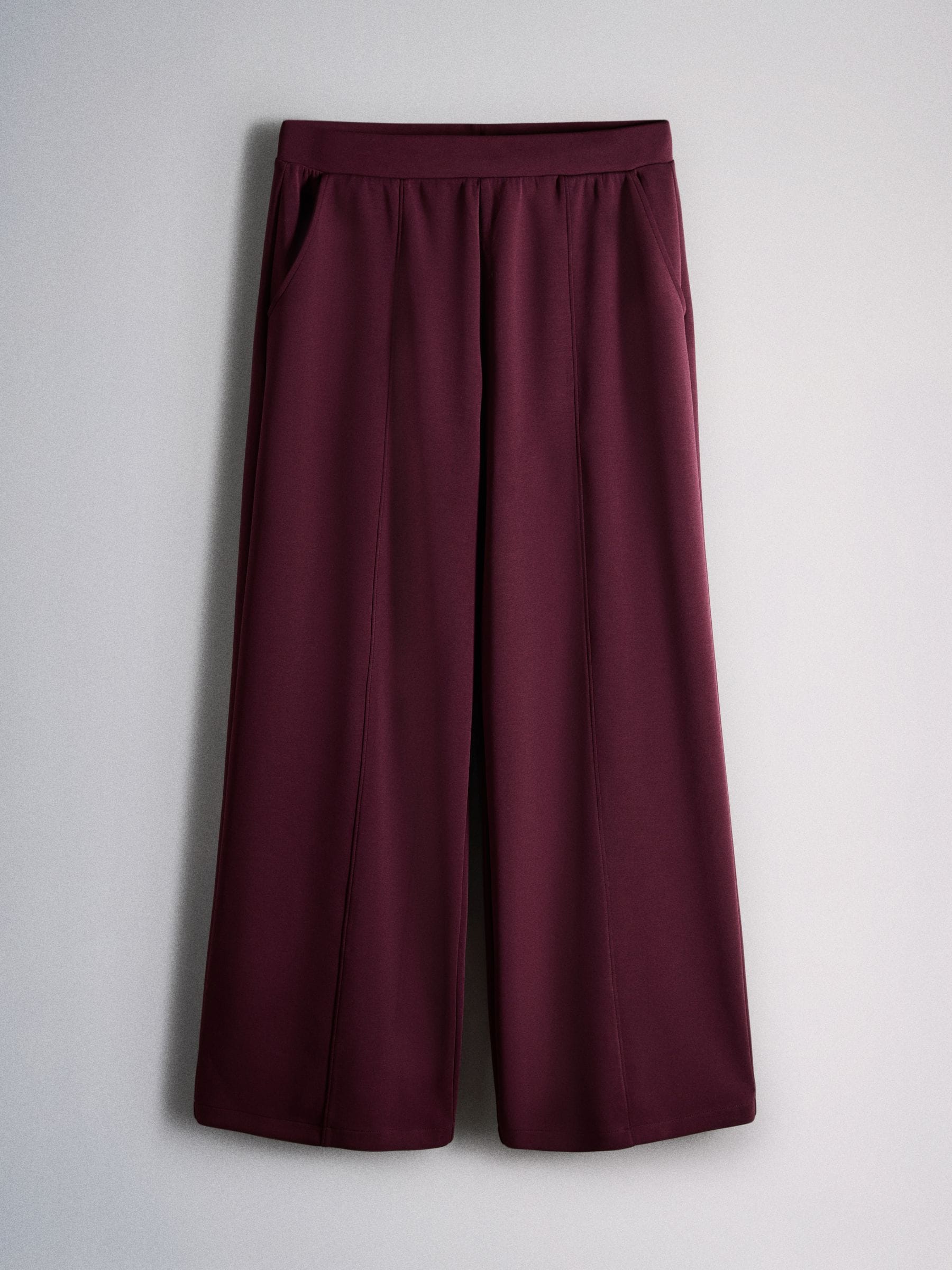 The Set Modal blend Half Zip Coord Loungewear Set - Burgundy Red - Regular - SIP Still Life