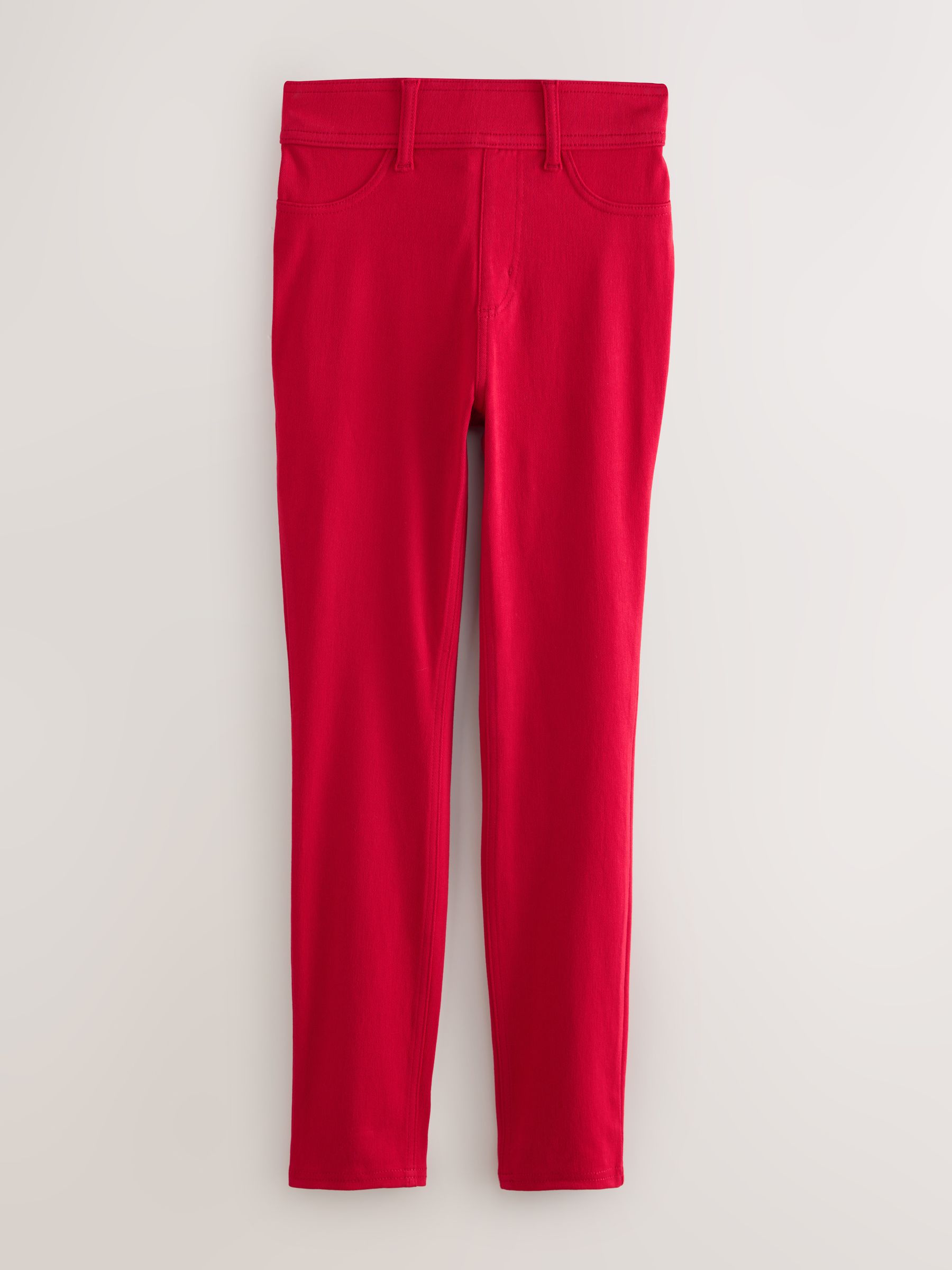 Jersey Denim Leggings - Red - Regular - SIP Still Life