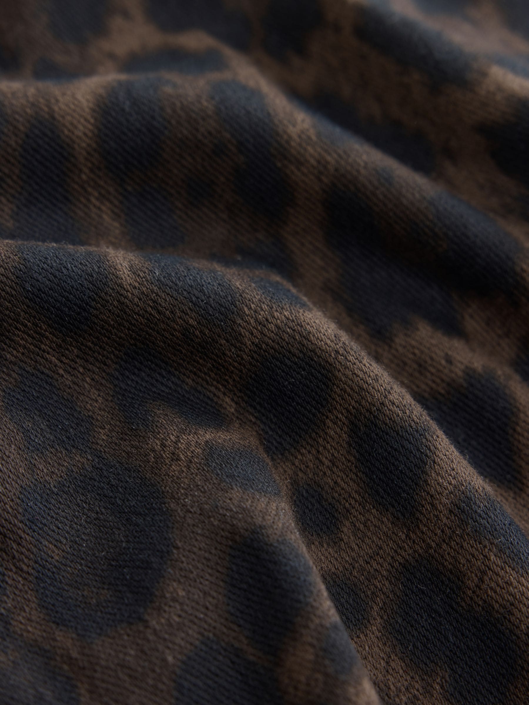 Barrel Leg Denim Jersey Trousers - Leopard Print - Regular - SIP Still Life