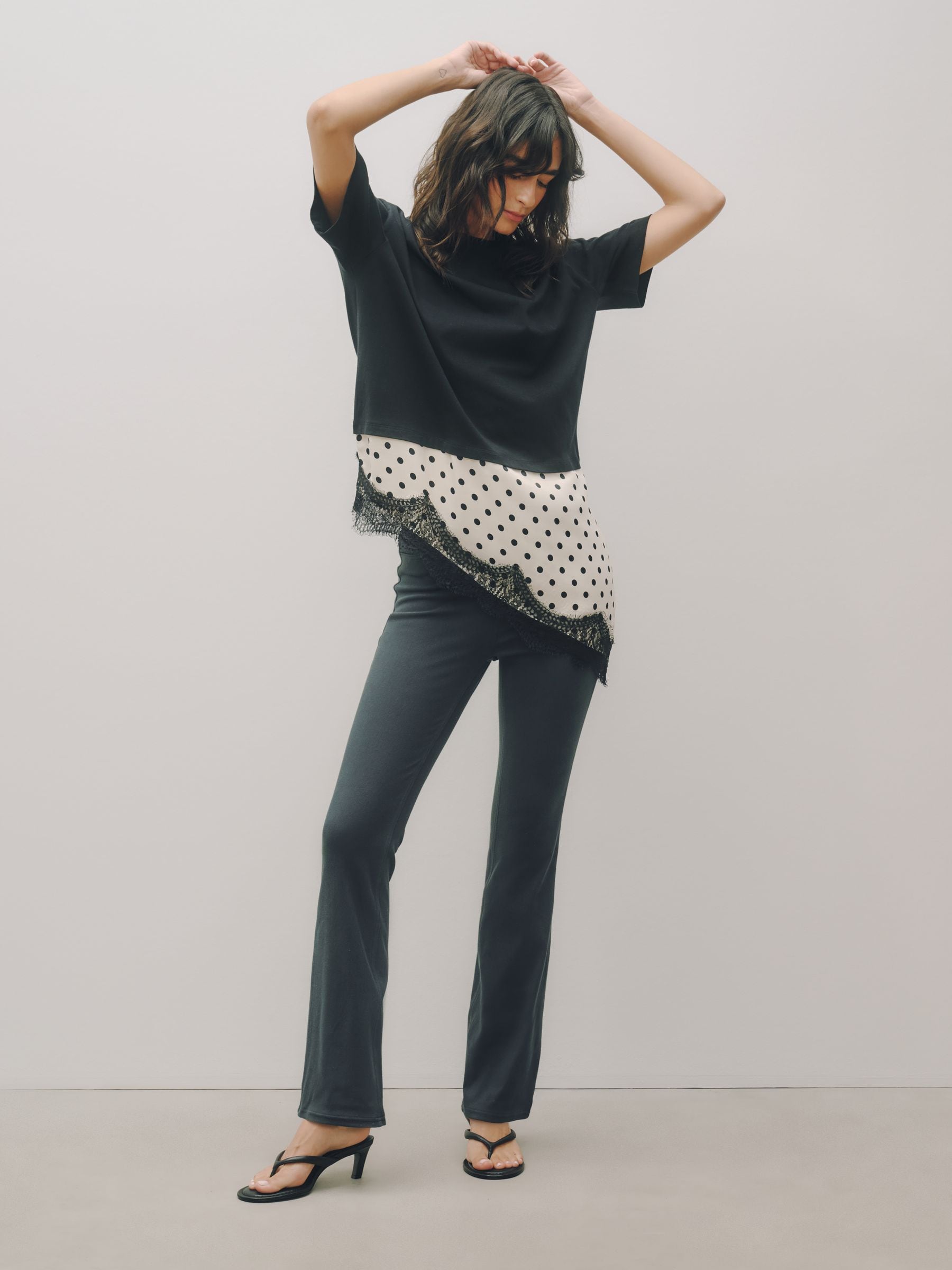 Jersey Bootcut Leggings - Teal Blue - Regular - SIP Worn