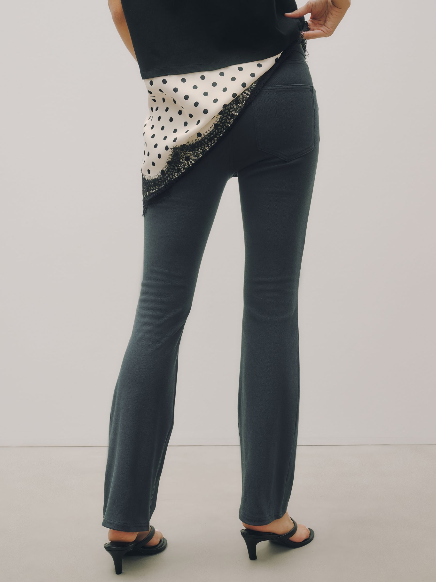 Jersey Bootcut Leggings - Teal Blue - Regular - SIP Worn